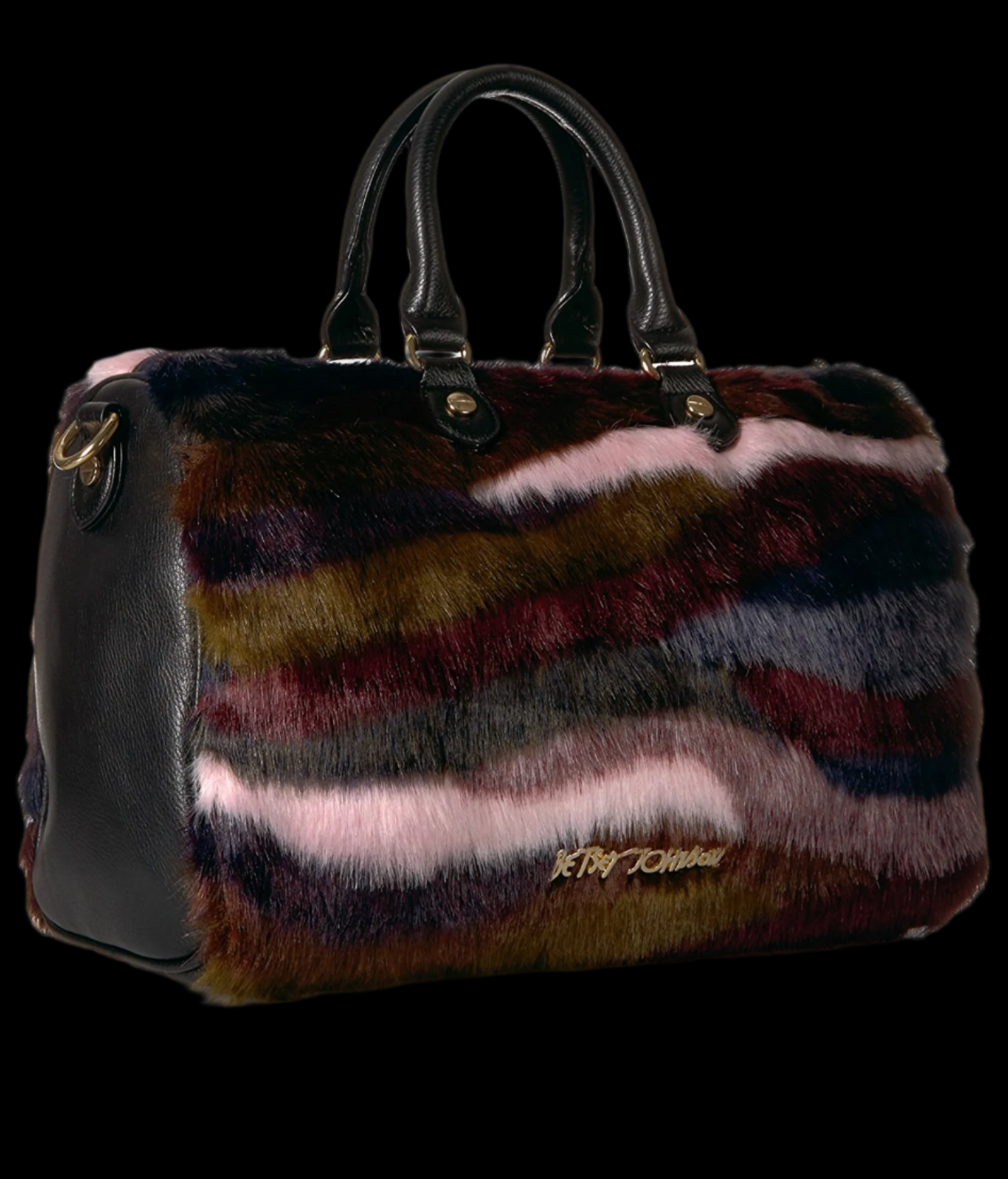 Betsey Johnson Faux Fuh Satchel