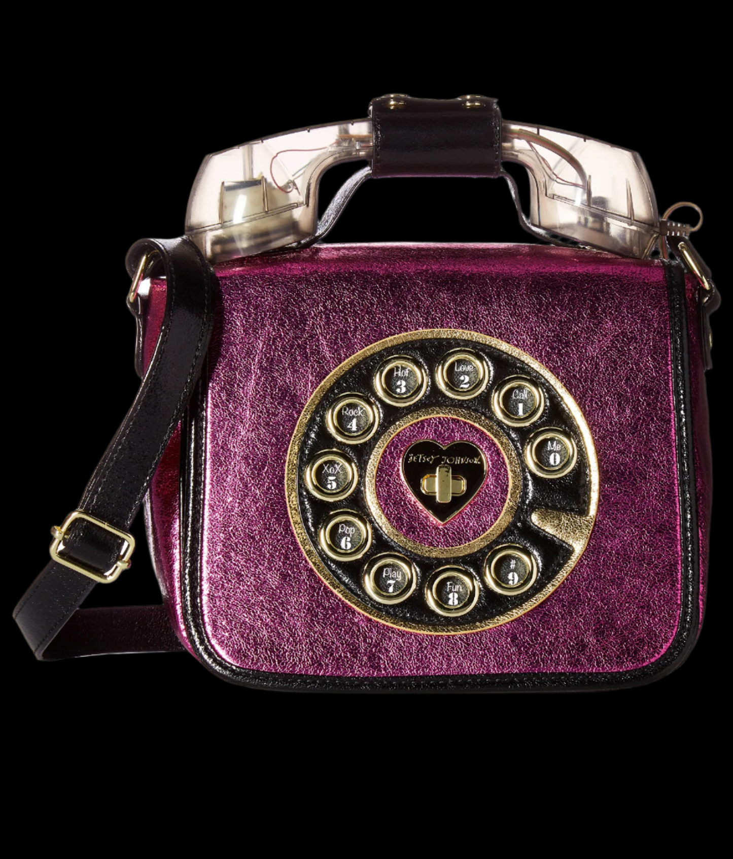 Betsey Johnson Off The Hook Fuchsia Phone