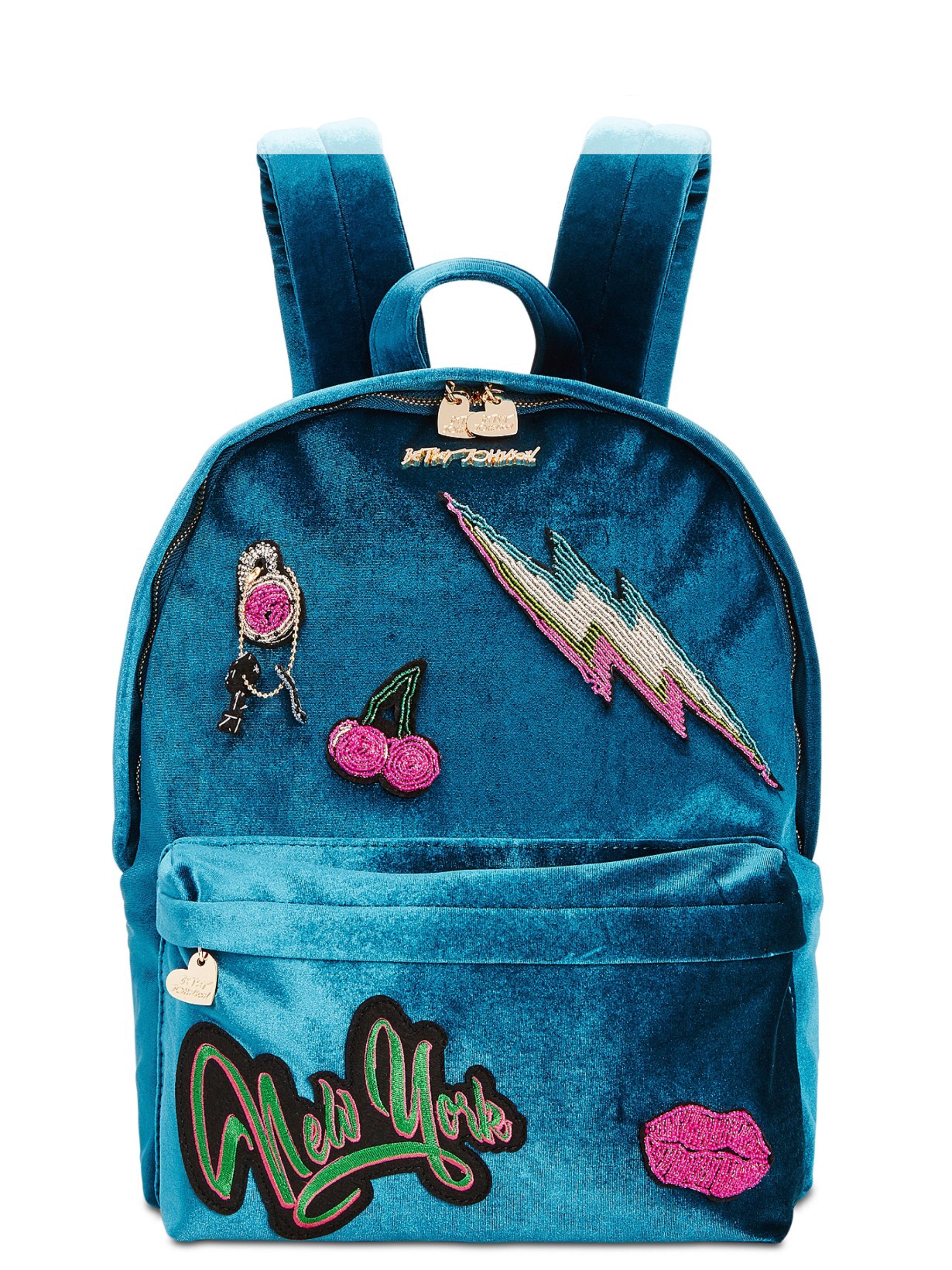 Betsey Johnson Velvet Backpack