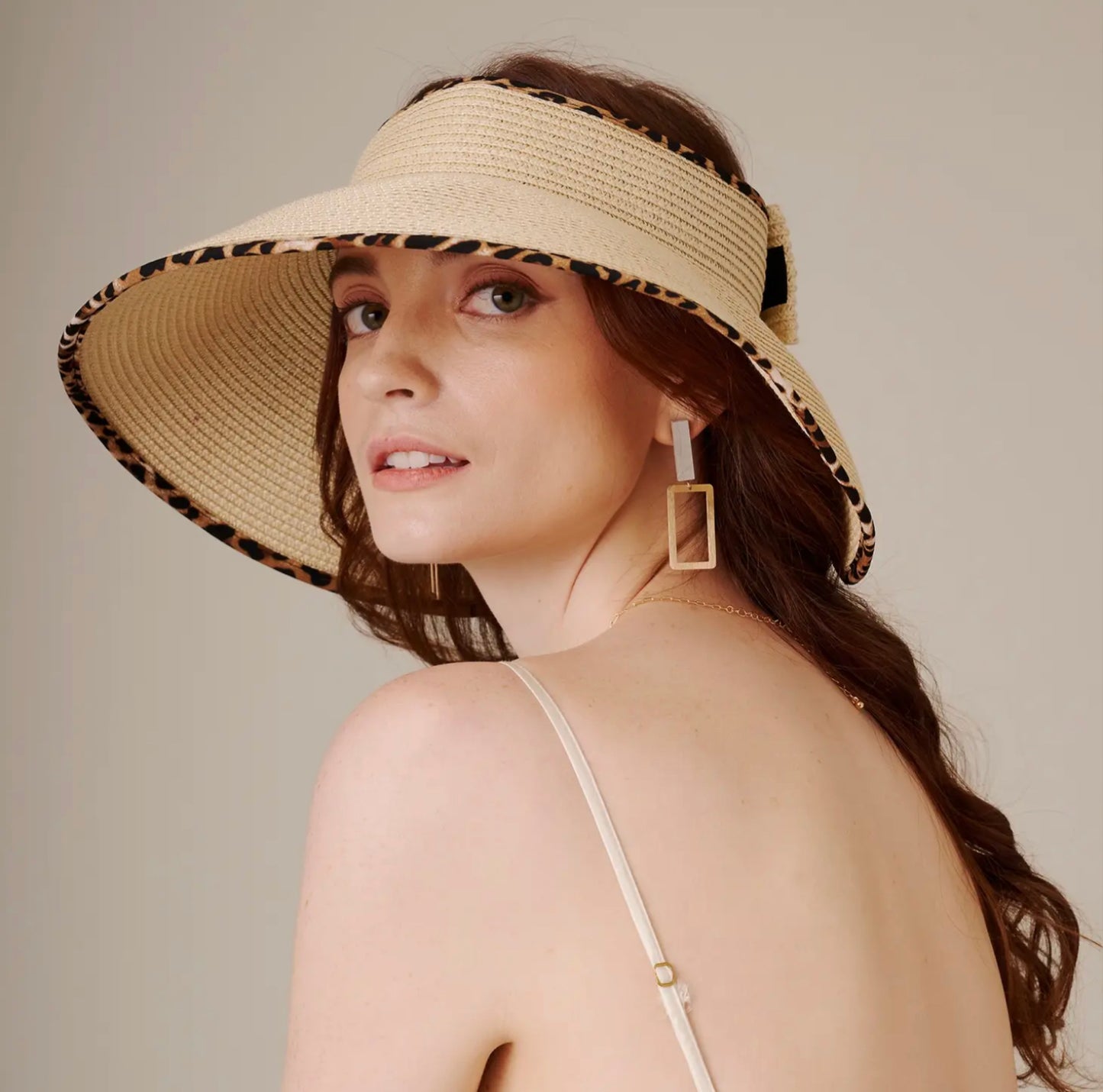 Leopard Brim Visor Hat-Hats-PANTIESANDPUMPS.COM