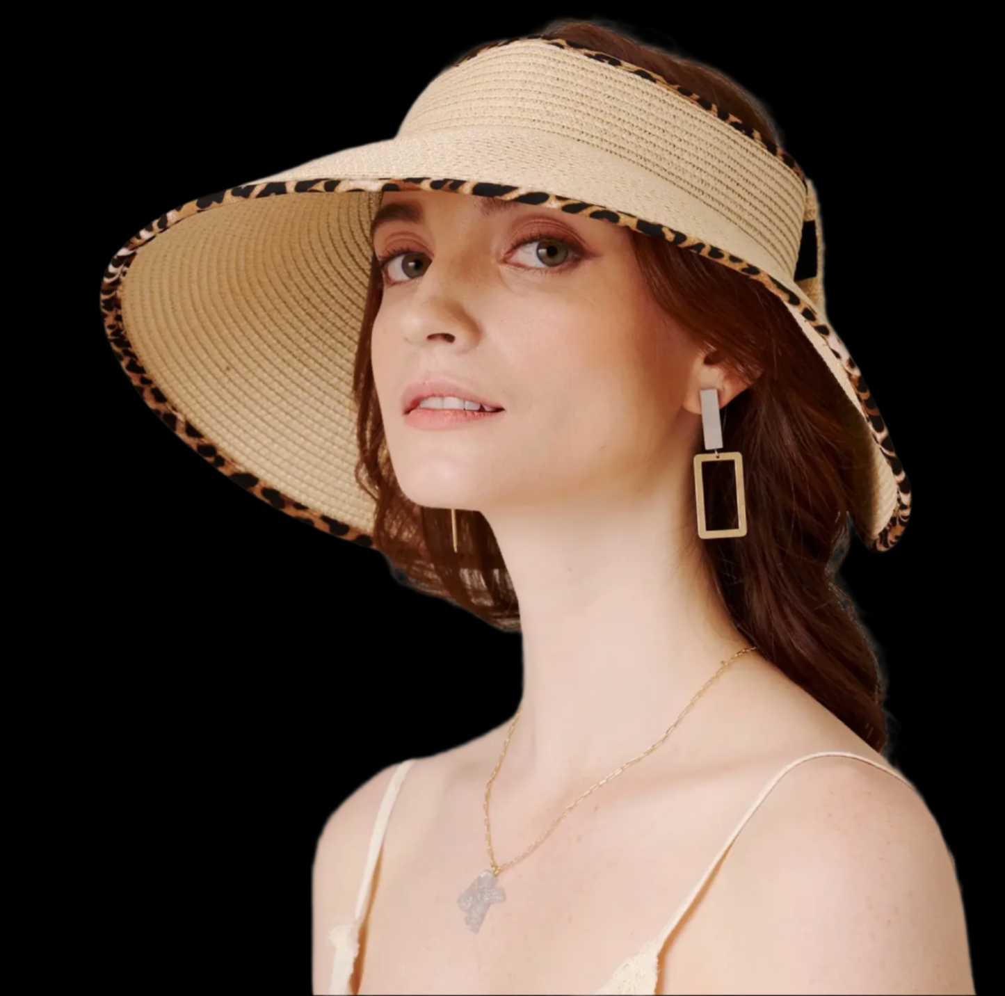 Leopard Brim Visor Hat