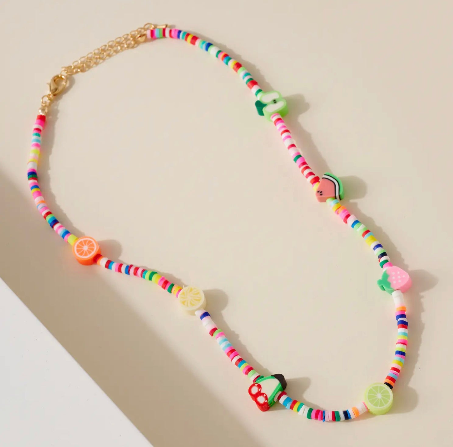 Multi Fruits Beaded Necklace-PANTIESANDPUMPS.COM