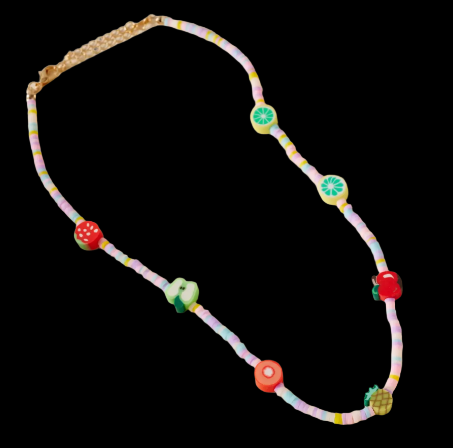 Multi Fruits Beaded Necklace