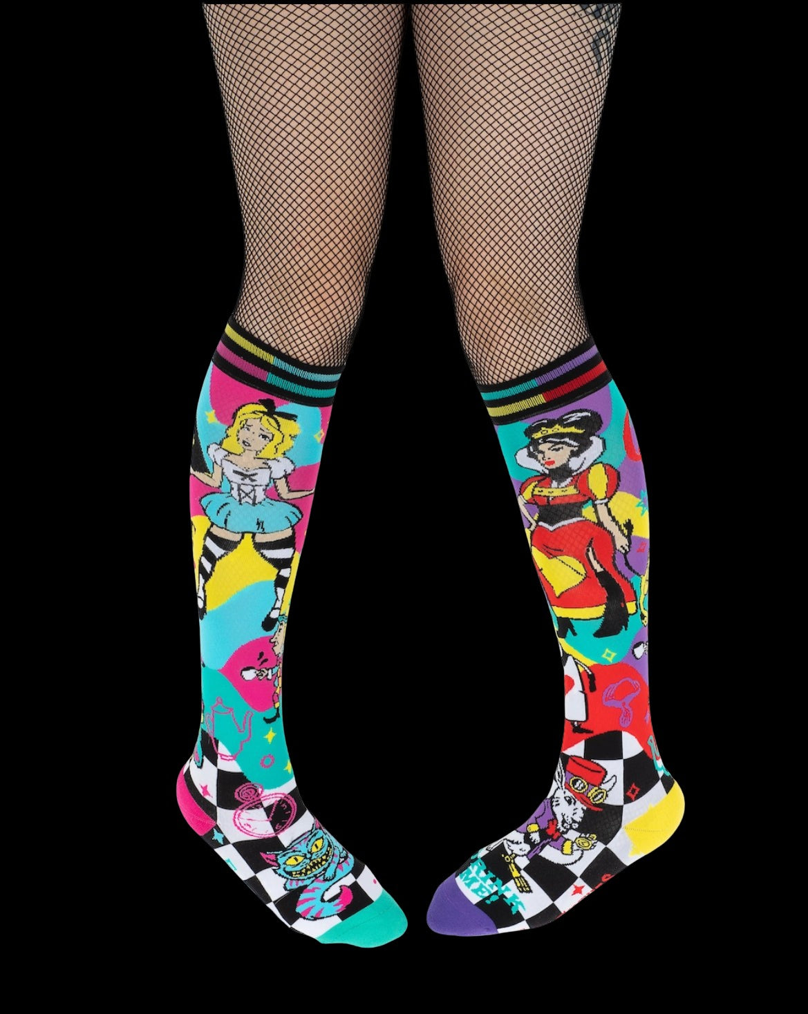 Alice in Wonderland Knee High Socks-Legwear & Socks-PANTIESANDPUMPS.COM