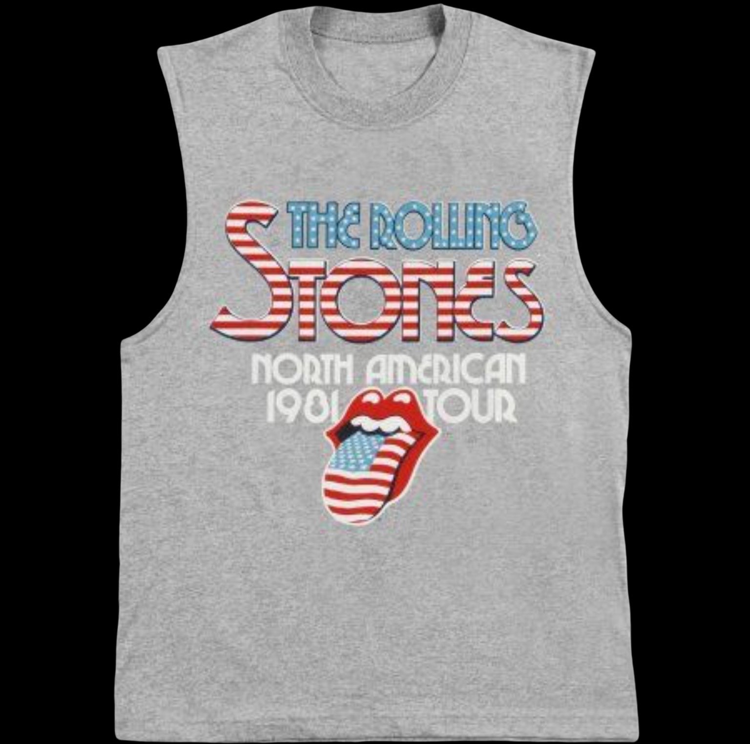 Rolling Stones 81 Tour Men’s Fit Muscle T-Shirt-T-Shirts-PANTIESANDPUMPS.COM