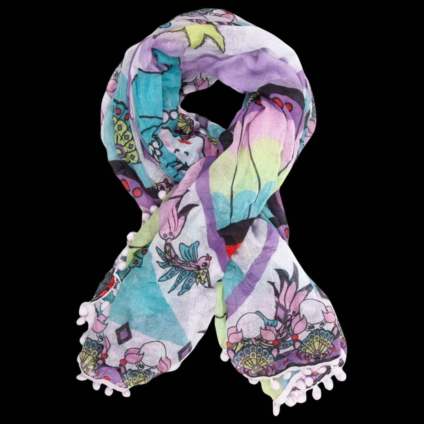 Irregular Choice Mermaid Print Scarf-Scarves-PANTIESANDPUMPS.COM