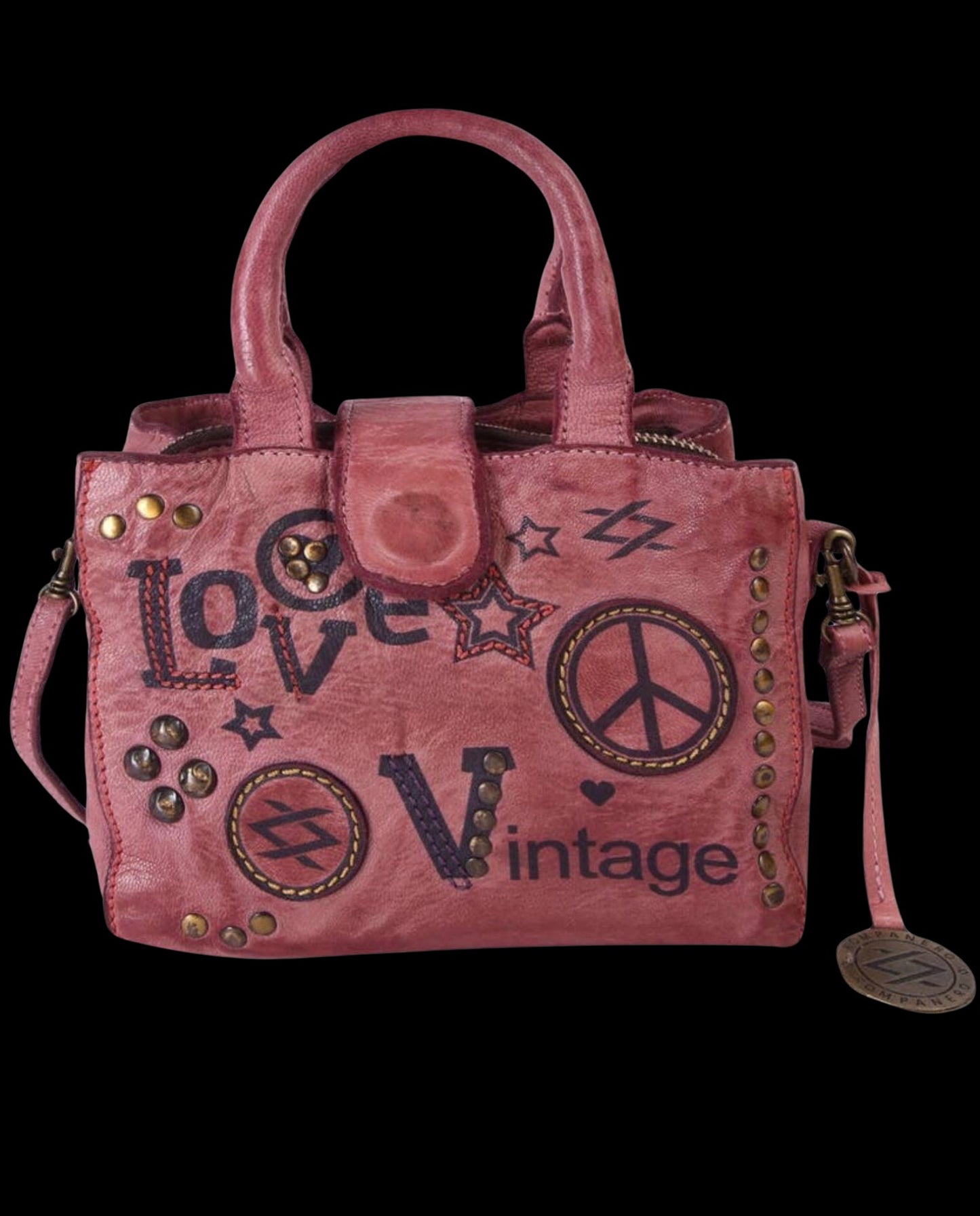 Hazel Love Vintage Leather Handbag-Handbags-PANTIESANDPUMPS.COM