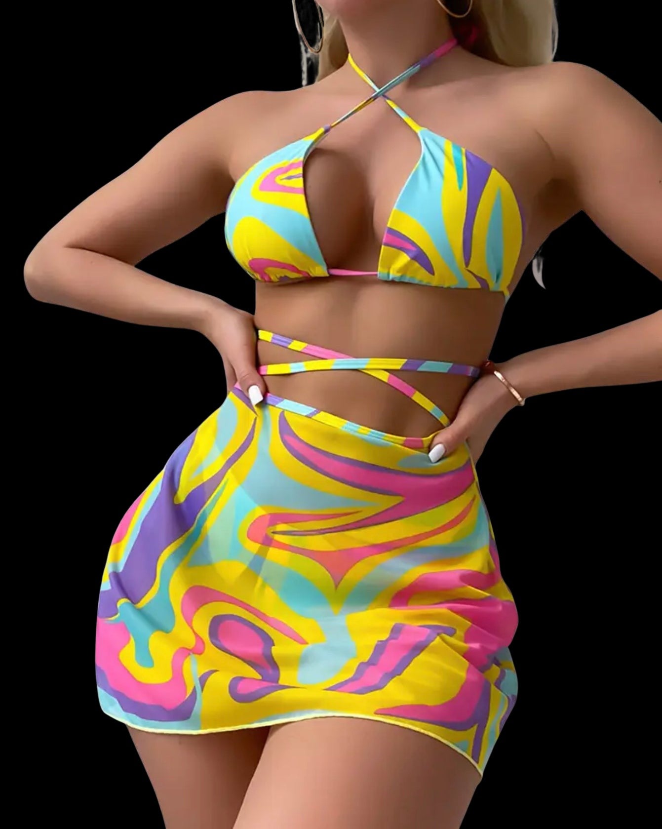 Beach Dress Bikini Swimwear-Swimwear-PANTIESANDPUMPS.COM