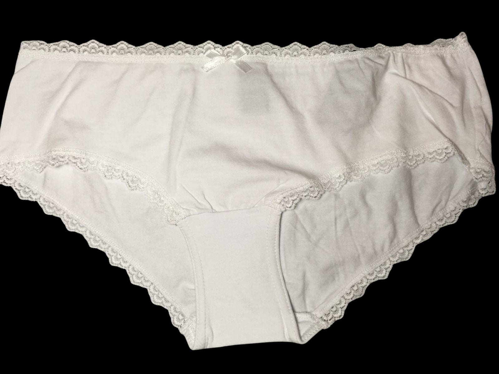 Cotton Lace Trim Panties-Lingerie-PANTIESANDPUMPS.COM