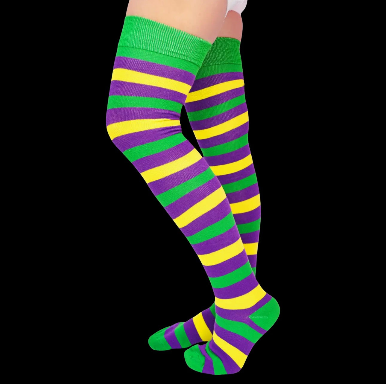 Ladies Rugby Thigh High Socks-Legwear & Socks-PANTIESANDPUMPS.COM