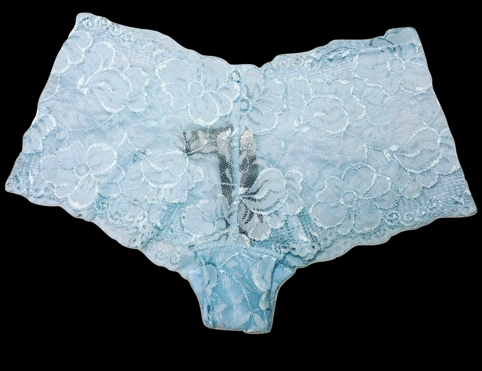 Women’s Blu/White Lace Panties-Lingerie-PANTIESANDPUMPS.COM