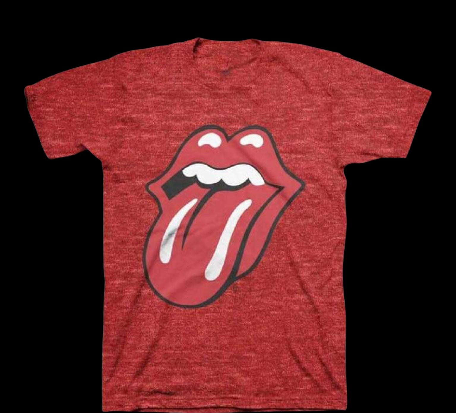 Rolling Stones Red Tongue Red Triblend T-Shirt-T-Shirts-PANTIESANDPUMPS.COM