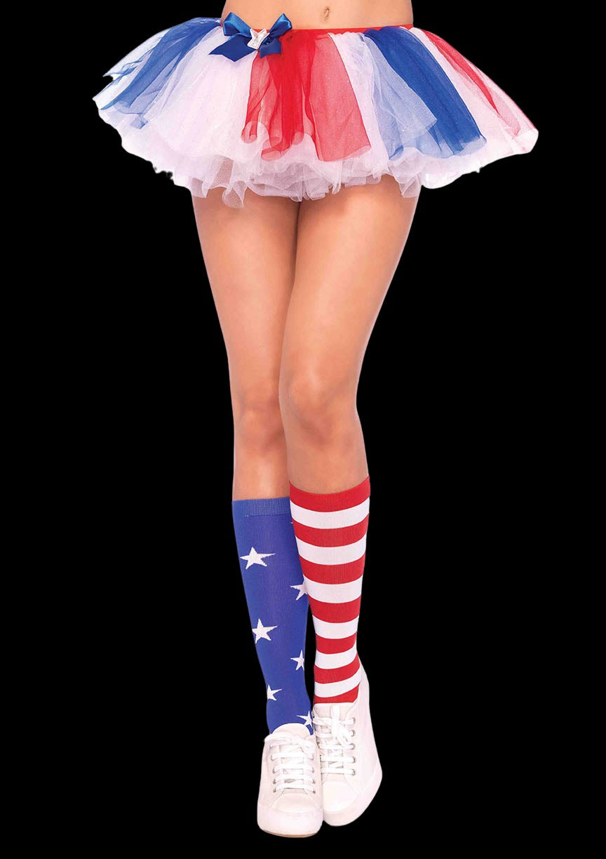 Knee High Stars and Stripes Socks-Legwear & Socks-PANTIESANDPUMPS.COM