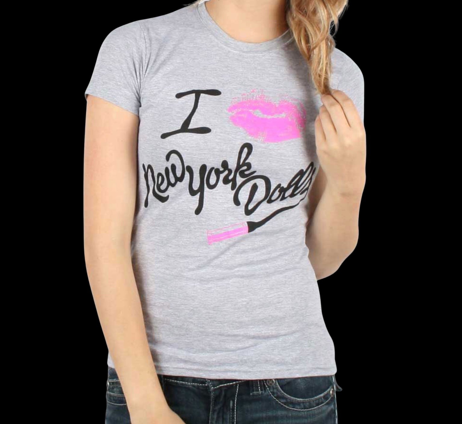 New York Dolls Lips T-Shirt-T-Shirts-PANTIESANDPUMPS.COM