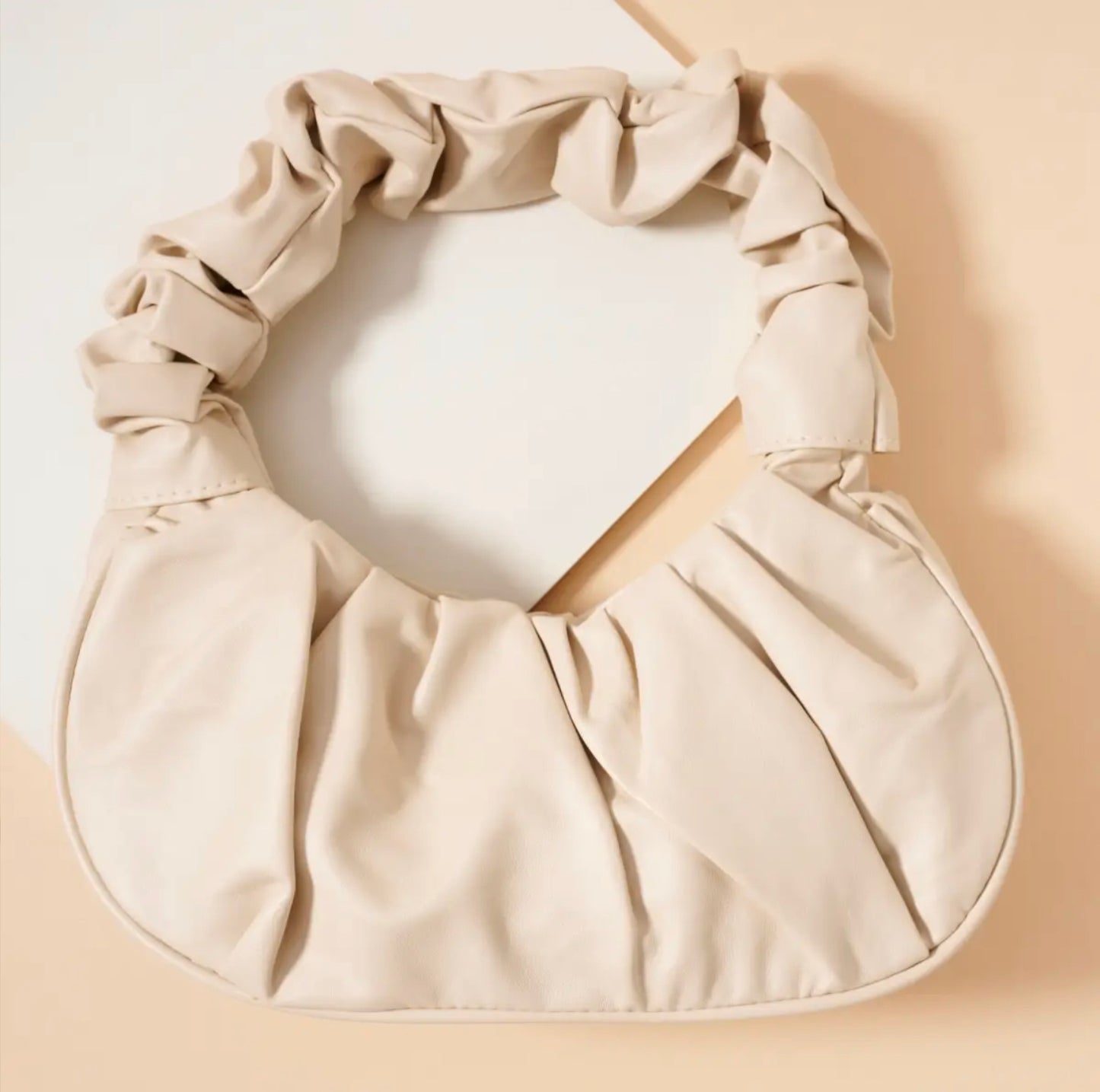 Pleated Shoulder Bag-Bags-PANTIESANDPUMPS.COM