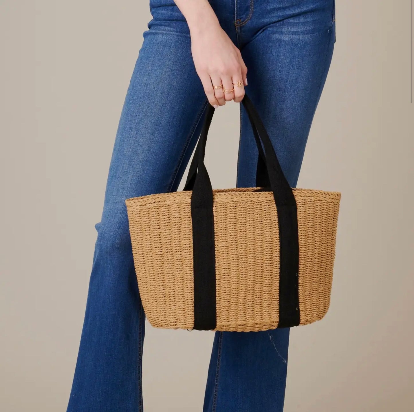 Straw Basket Bag-Bags-PANTIESANDPUMPS.COM