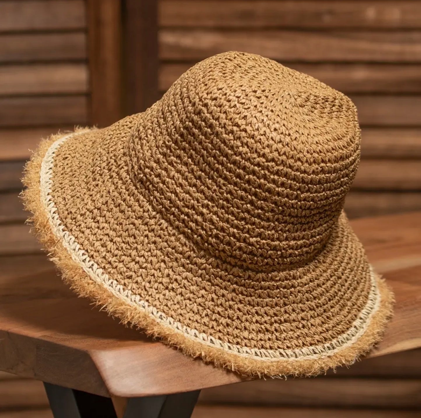 Straw Bucket Hat-Hats-PANTIESANDPUMPS.COM