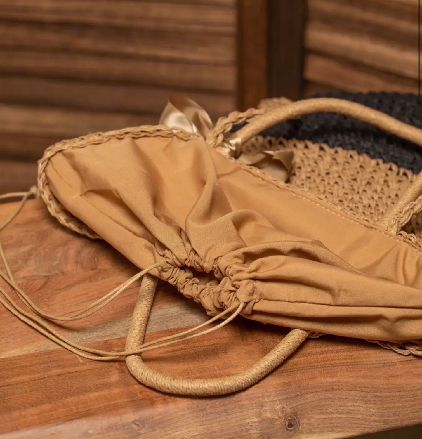 Straw Ribbon Tote Bag-Bags-PANTIESANDPUMPS.COM
