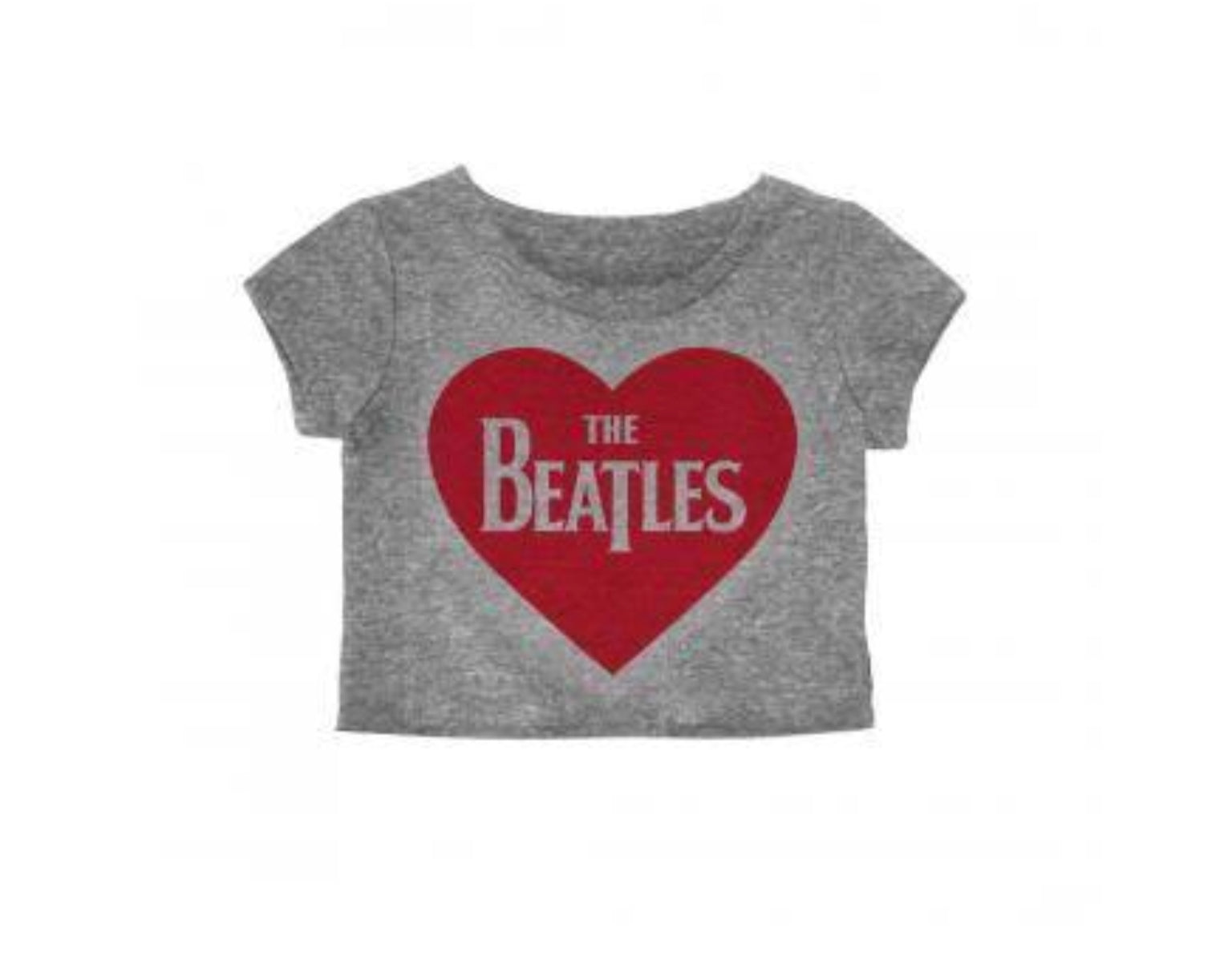 The Beatles Heart Women’s Crop Top Tee