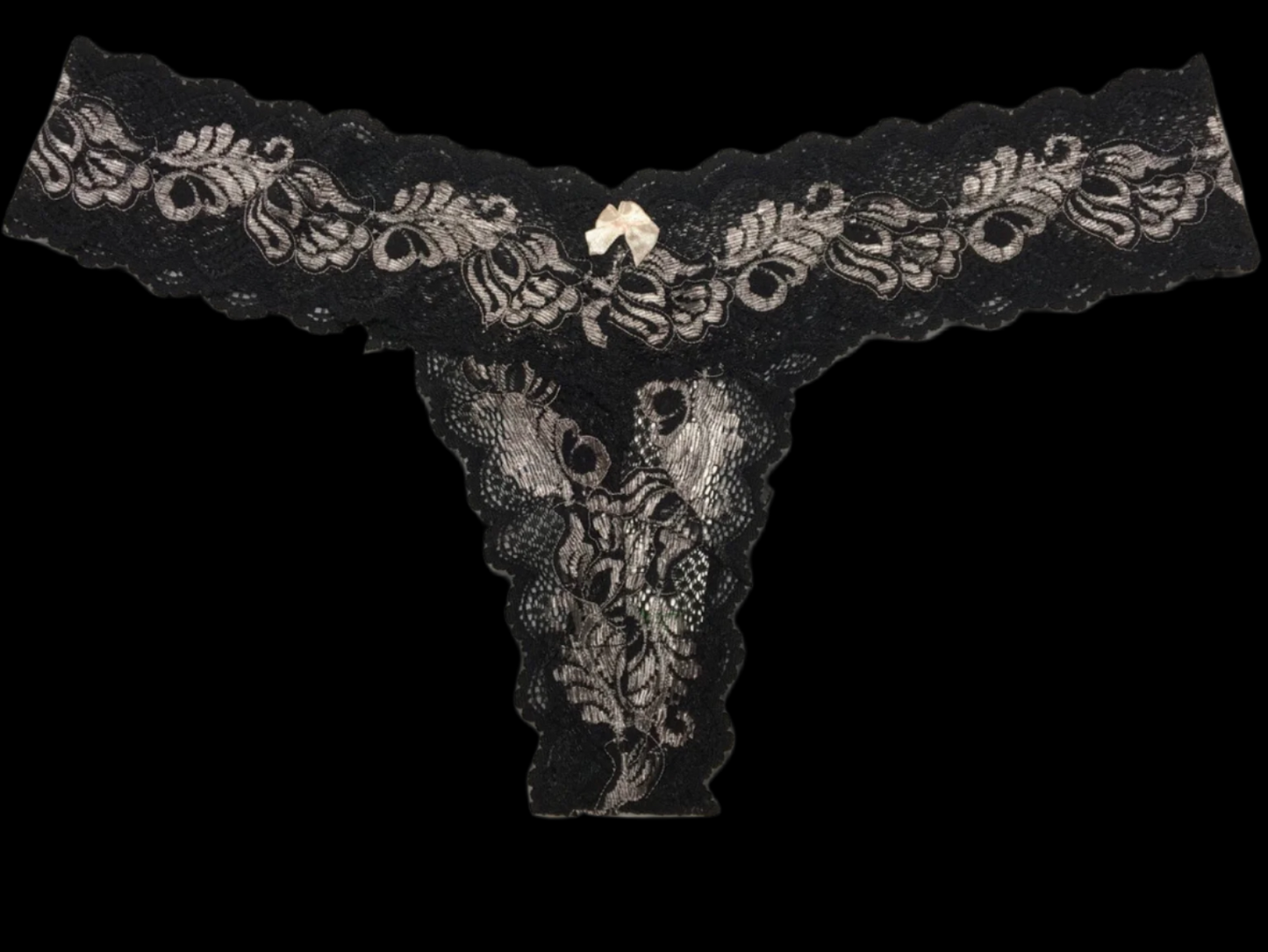 Women’s Black Sexy Lace Thong