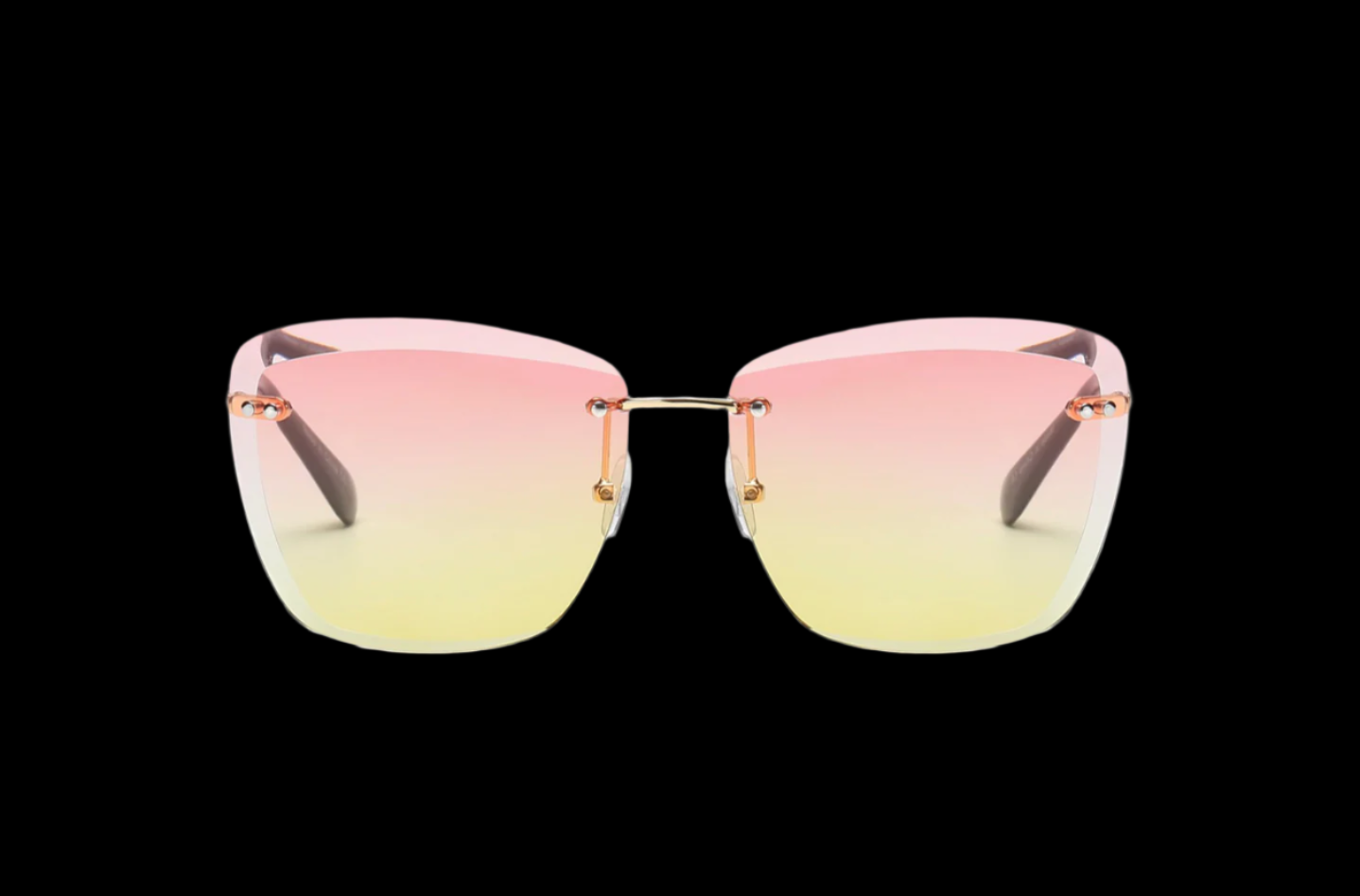 Women’s Rimless Square Sunglasses