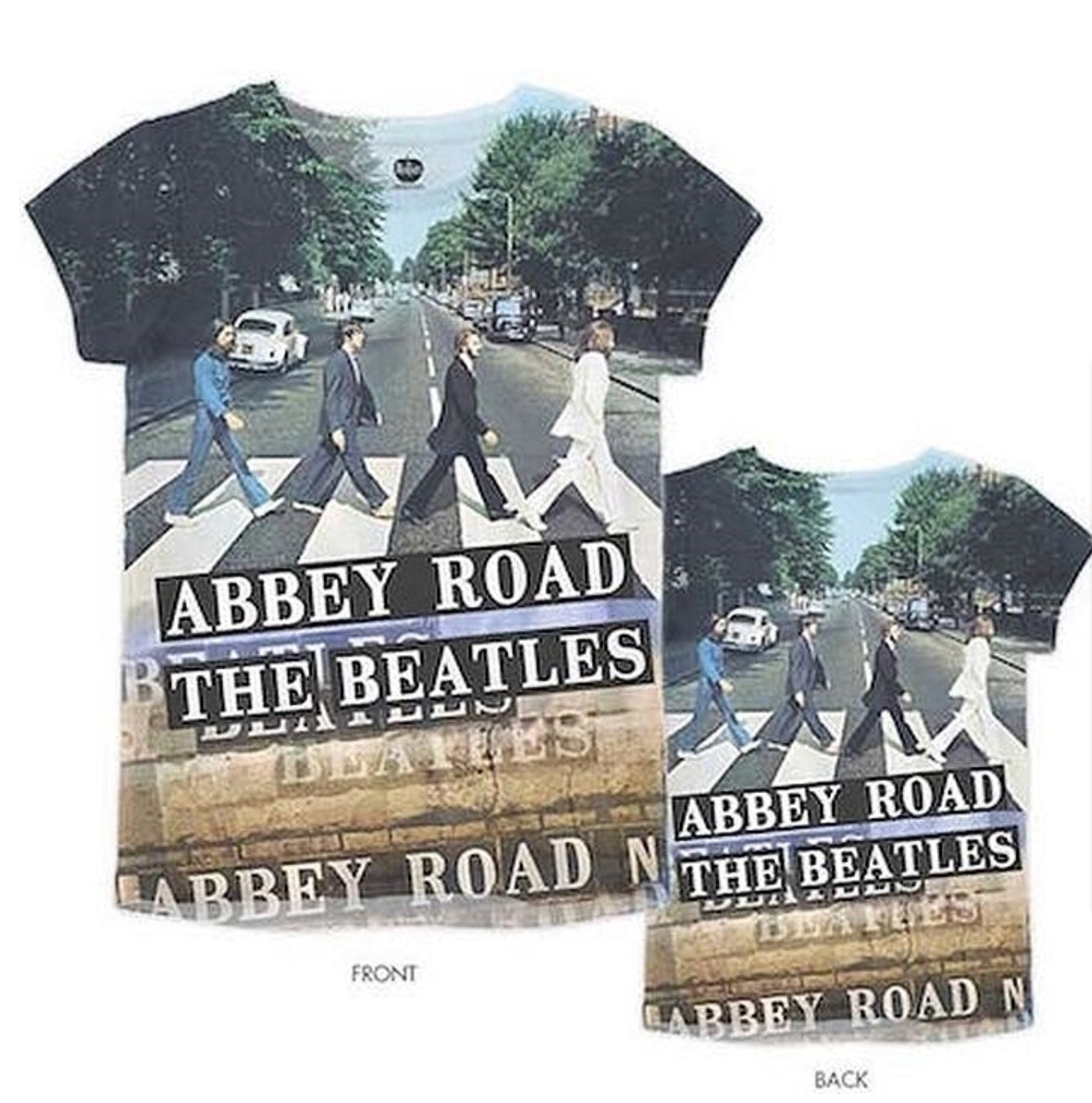 Beatles Abbey Road Dye Sublimation Women’s Tee-T-Shirts-PANTIESANDPUMPS.COM