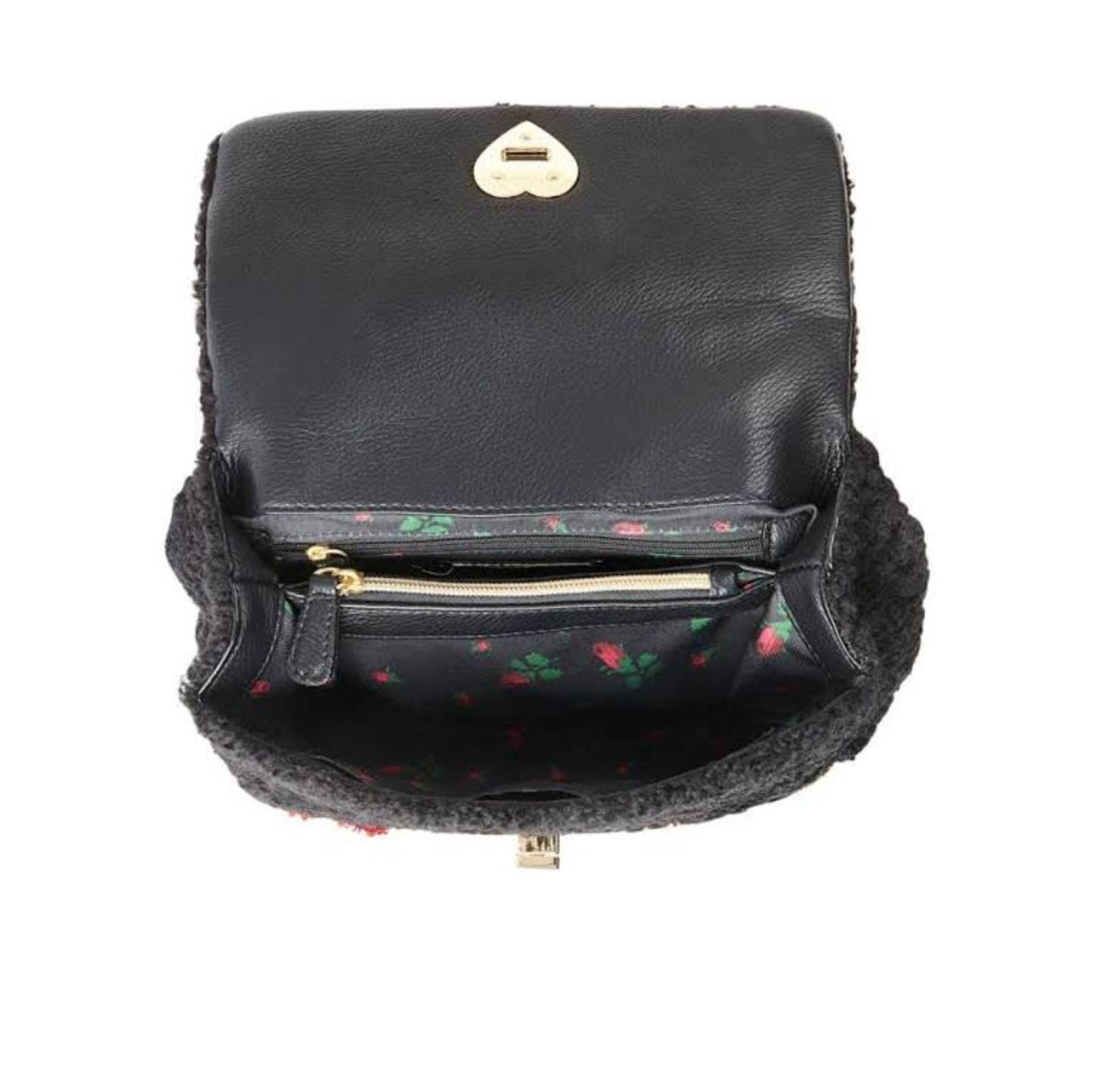 Betsey Johnson Curly Gurl Flap Crossbody-Bags-PANTIESANDPUMPS.COM