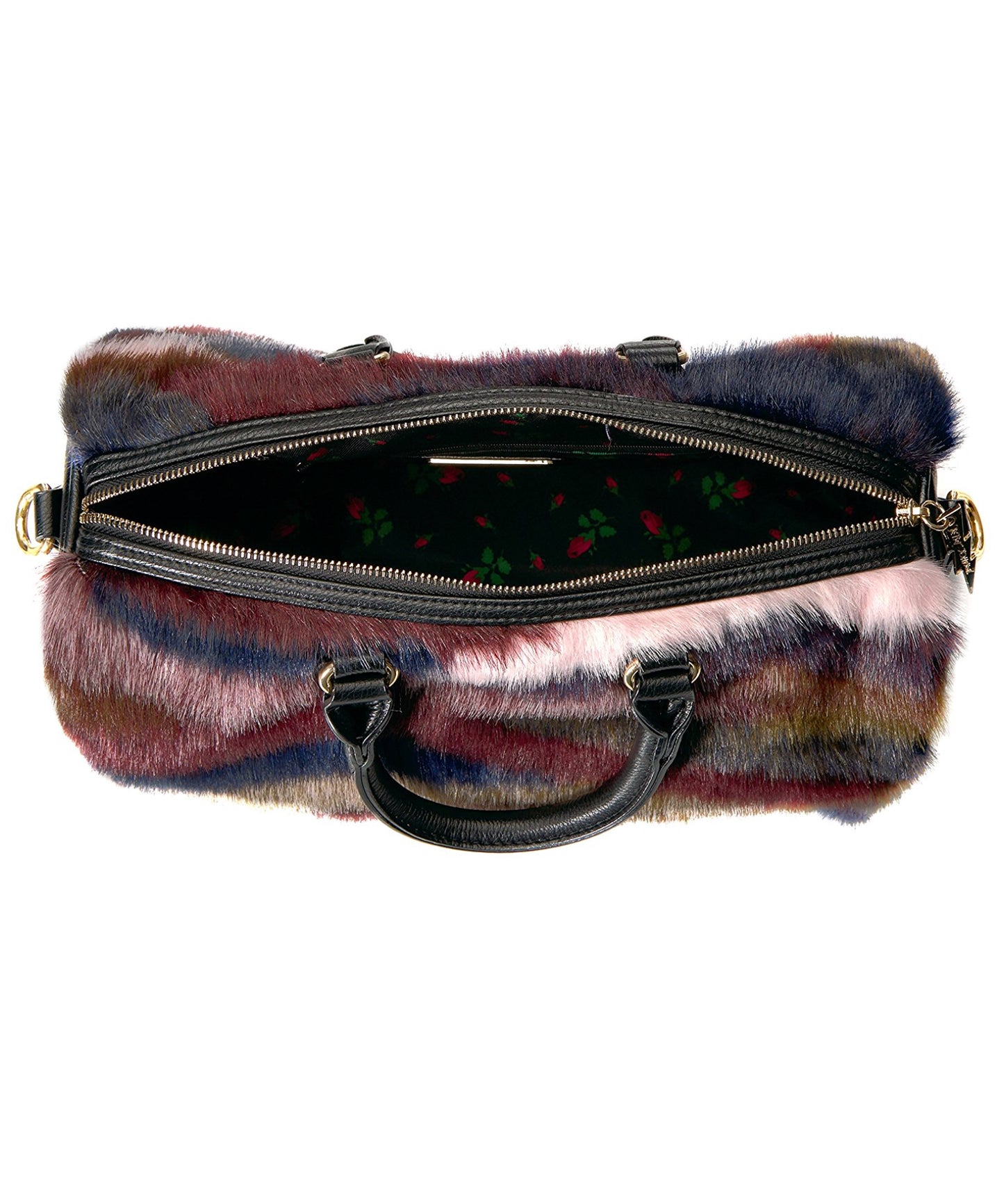 Betsey Johnson Faux Fuh Satchel-Bags-PANTIESANDPUMPS.COM