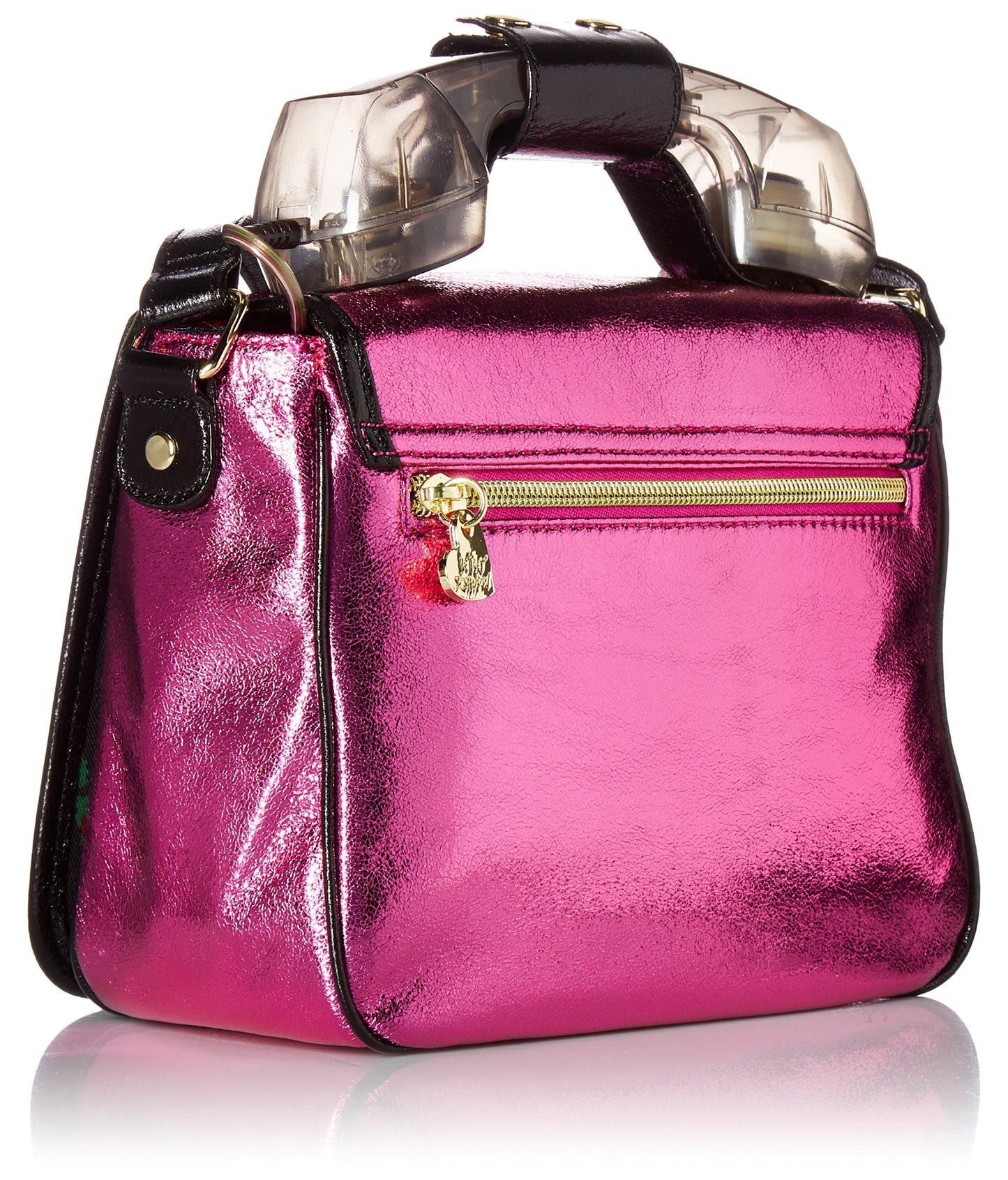 Betsey Johnson Off The Hook Fuchsia Phone-Bags-PANTIESANDPUMPS.COM