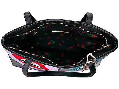 Betsey Johnson Sequin Lip Tote-Bags-PANTIESANDPUMPS.COM