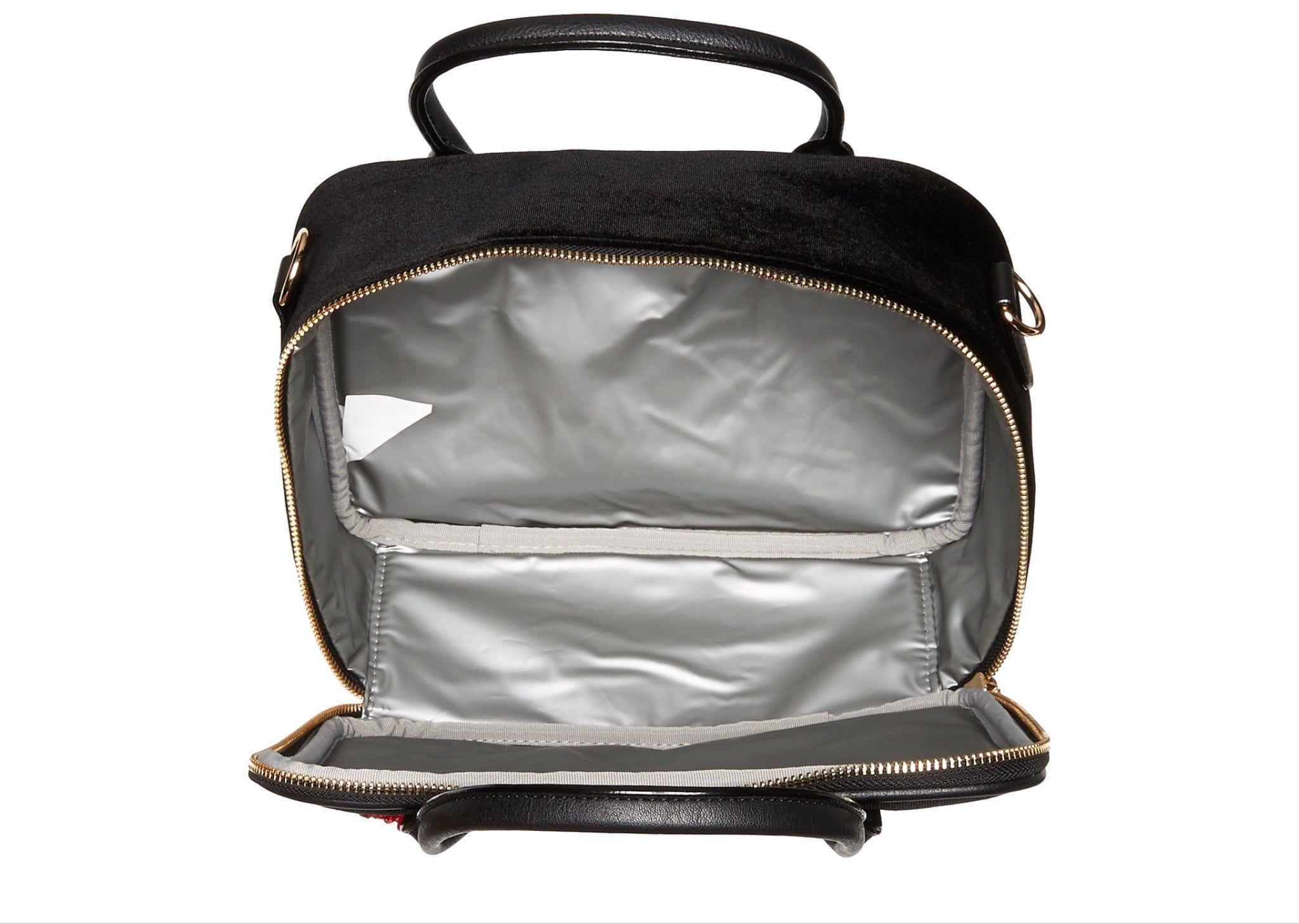 Betsey Johnson Velvet W/Appliqués Lunch Tote-Bags-PANTIESANDPUMPS.COM