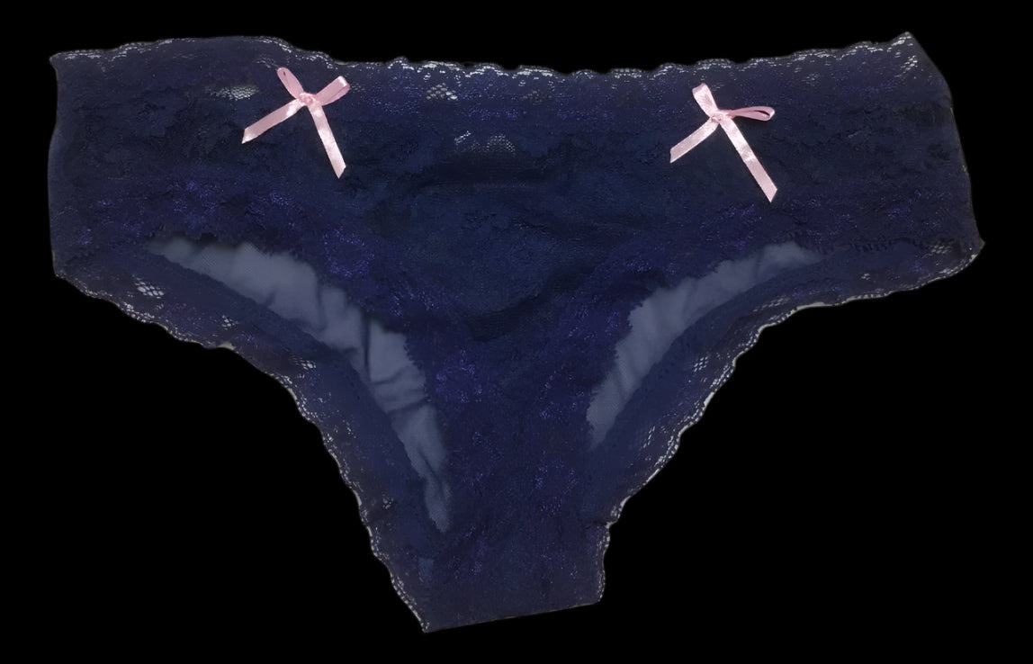 Blue Lace Panties-Lingerie-PANTIESANDPUMPS.COM