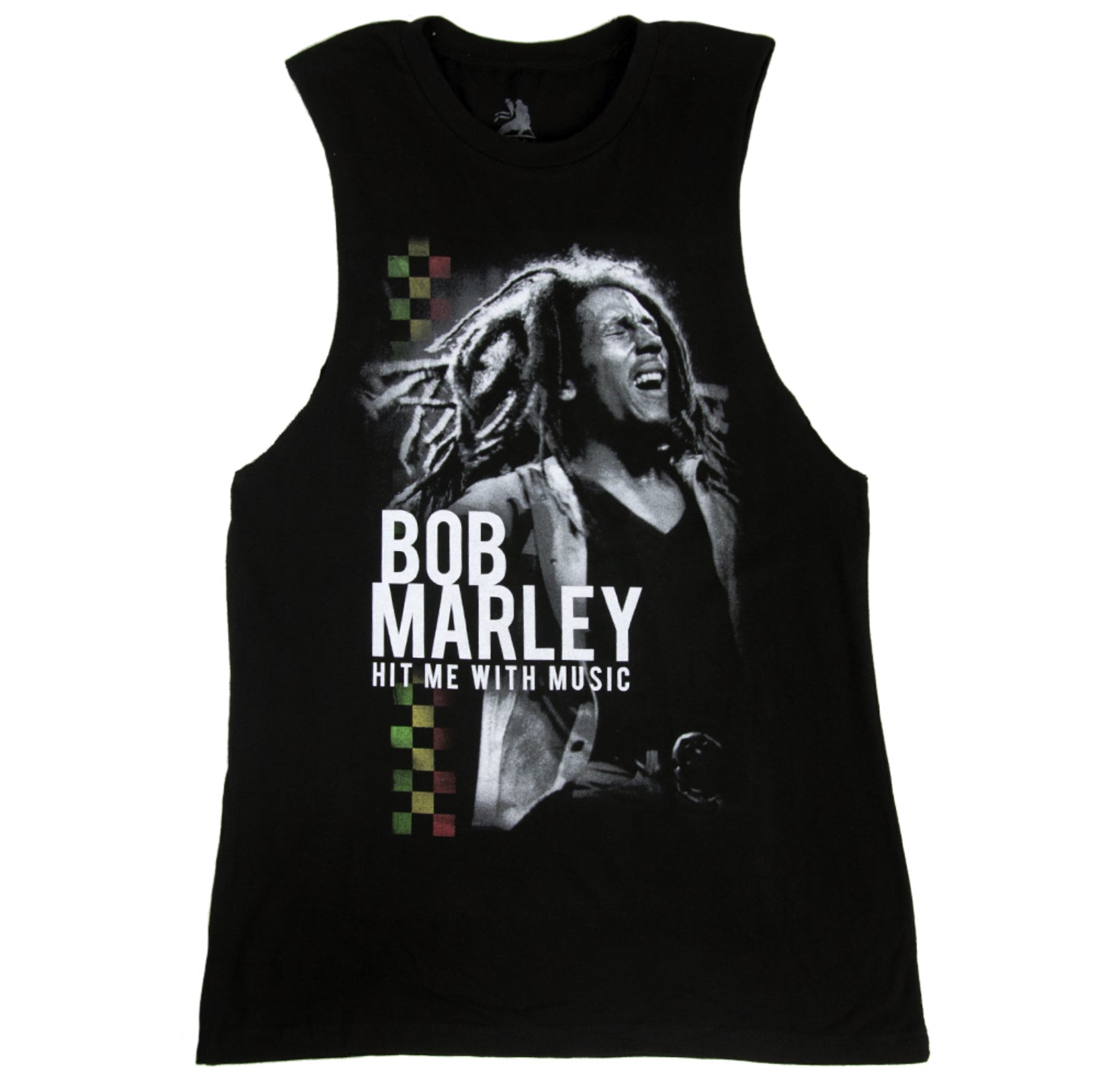 Bob Marley Hit me with the Music women’s Muscle Tank-T-Shirts-PANTIESANDPUMPS.COM