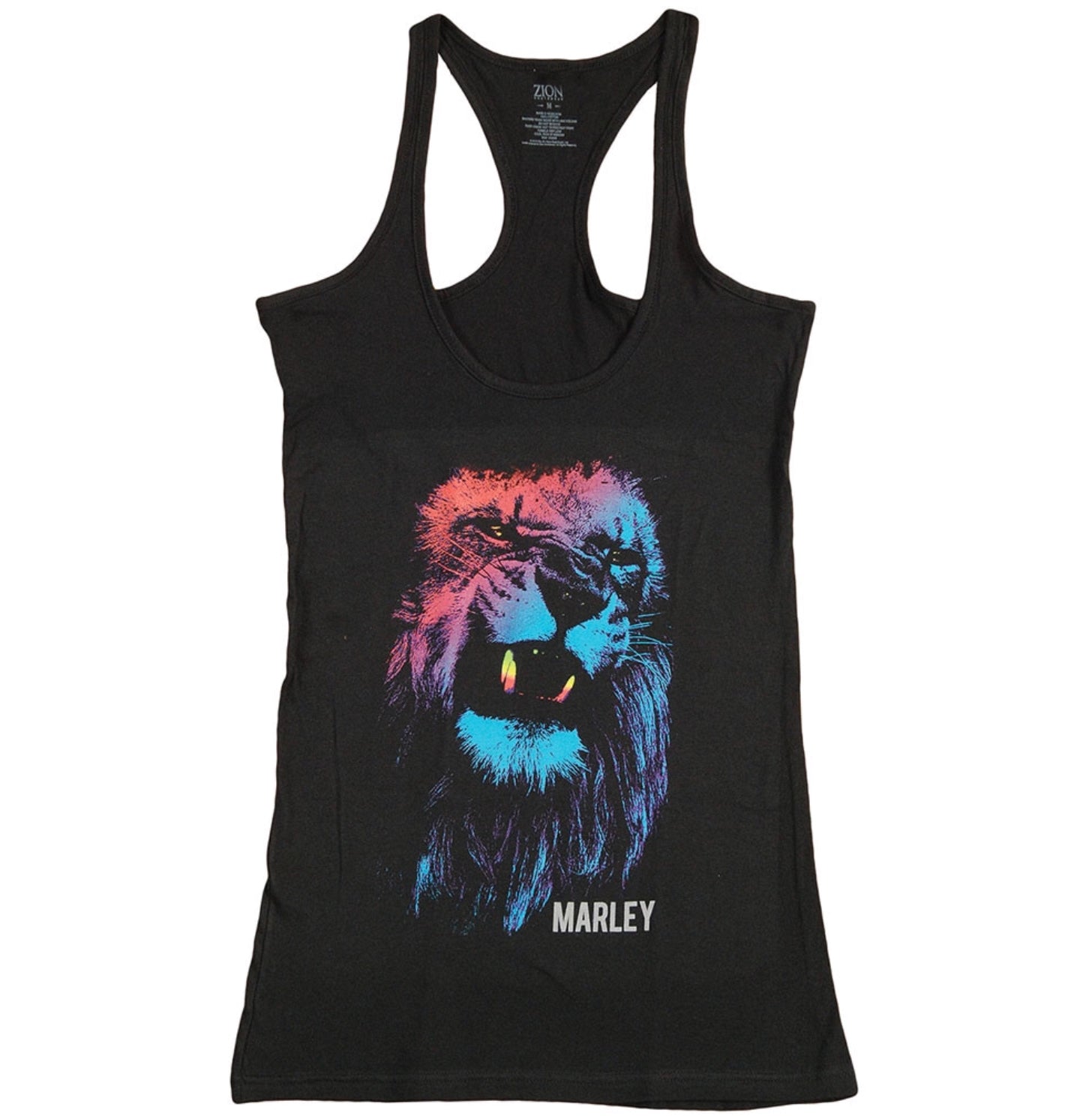 Bob Marley Lion Racer Back Women’s Tank-T-Shirts-PANTIESANDPUMPS.COM