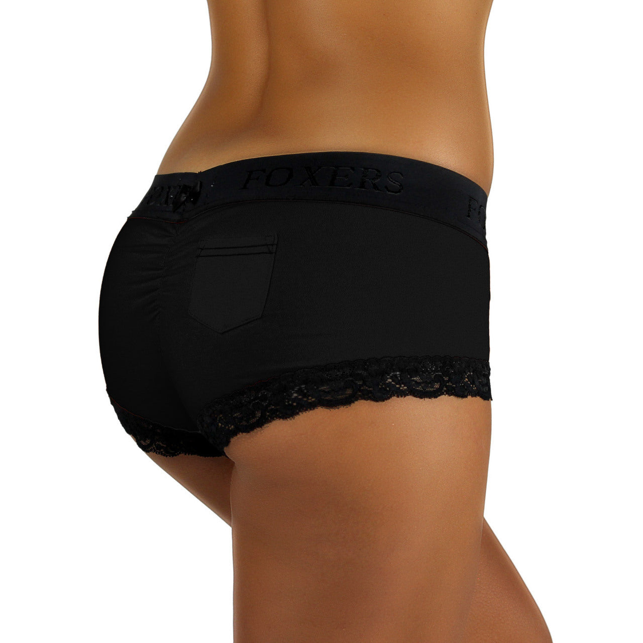 Boyshorts with Black Band-Lingerie-PANTIESANDPUMPS.COM