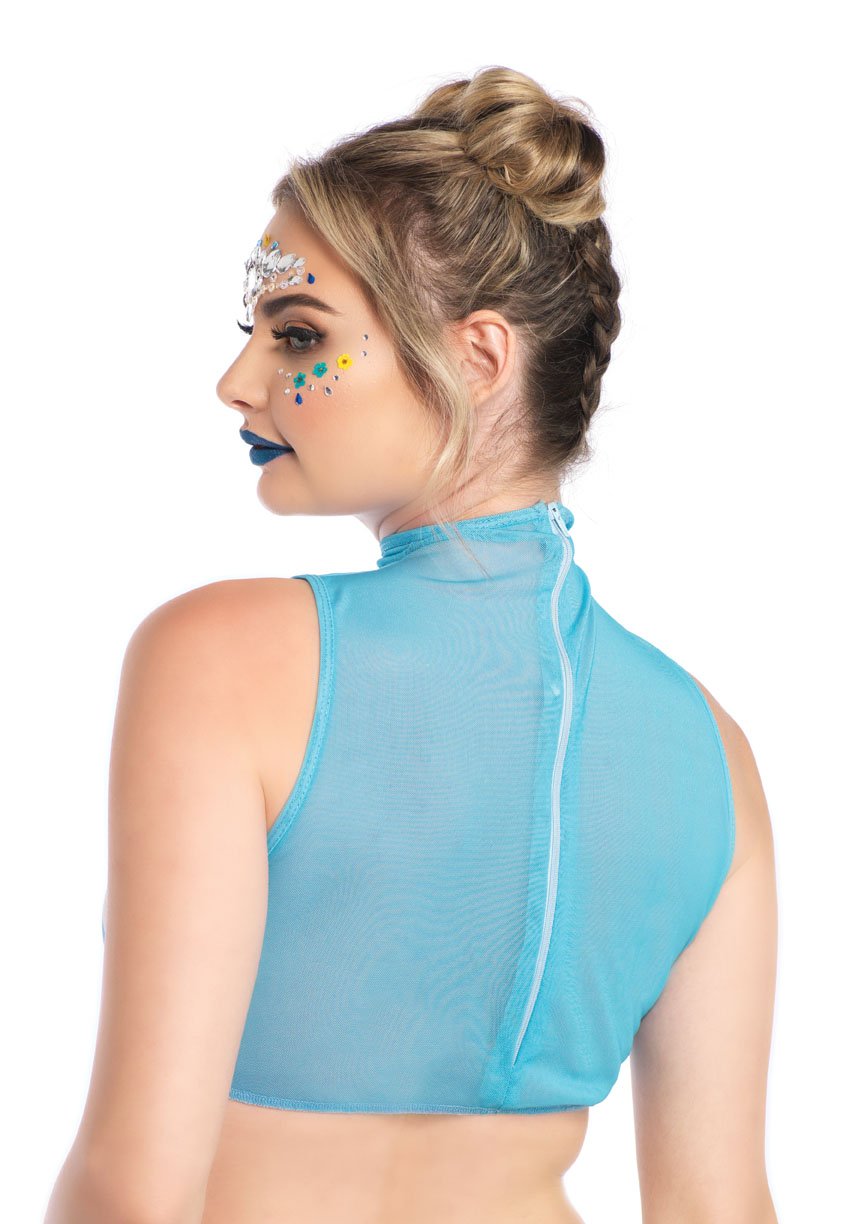 Daisy High Neck Crop Top-T-Shirts-PANTIESANDPUMPS.COM