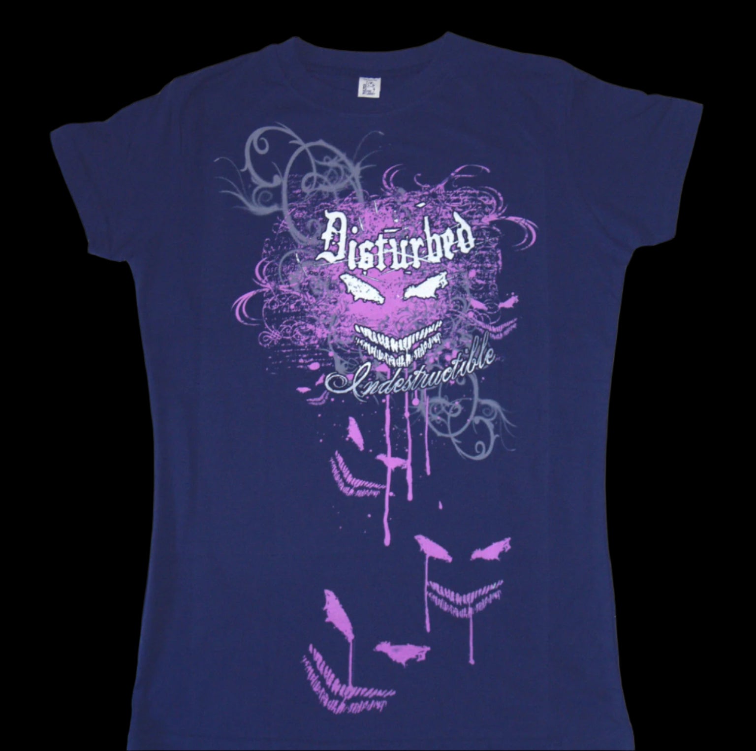 Disturbed Indestructible Flourish Girlie T-Shirt-T-Shirts-PANTIESANDPUMPS.COM
