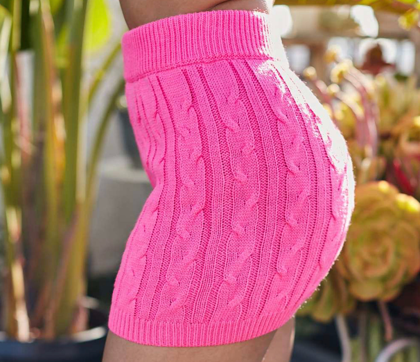 Elastic Waist Band Knit Shorts-Shorts-PANTIESANDPUMPS.COM