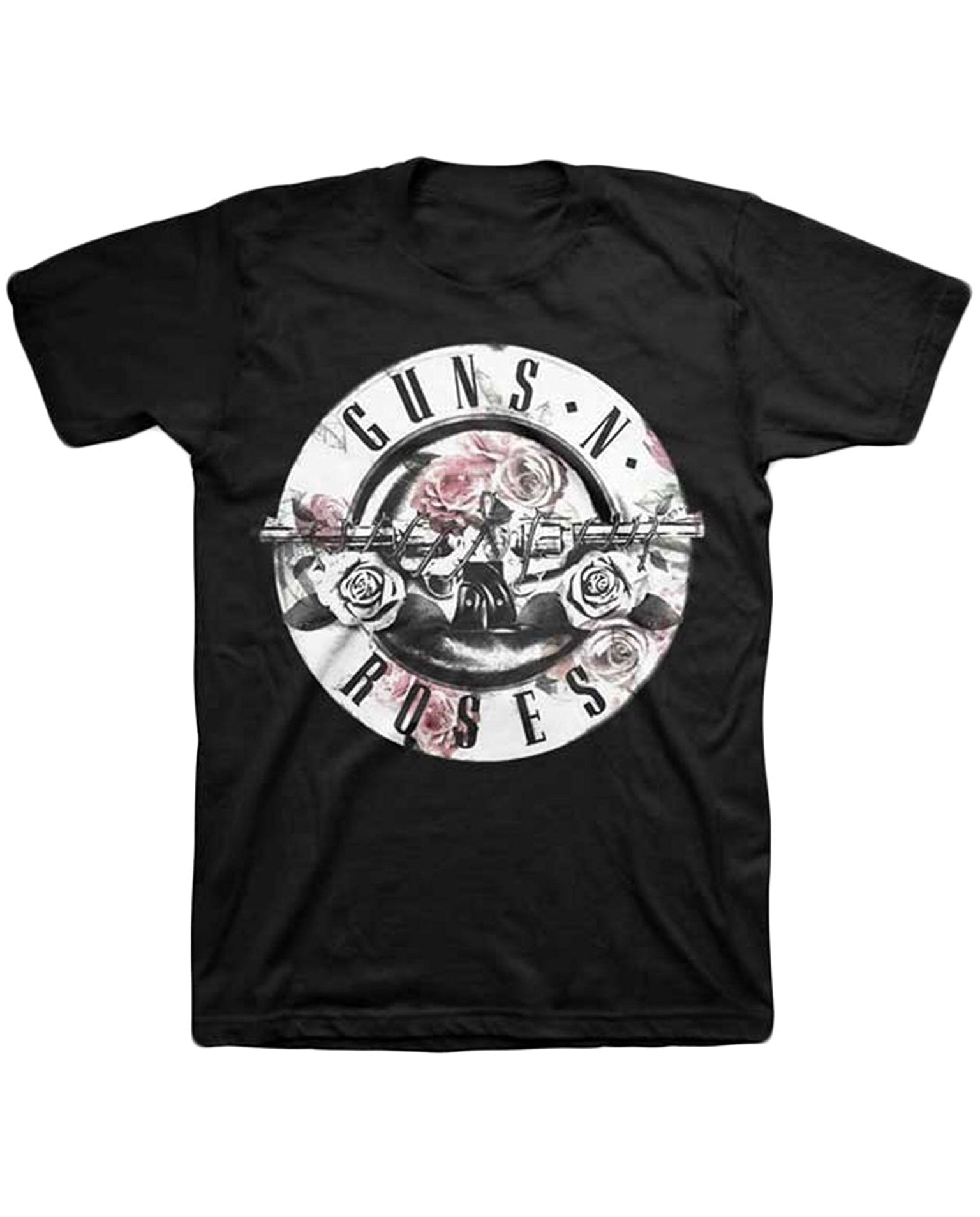 Guns N’ Roses Floral Fill Bullet Men’s Fit T-Shirt-T-Shirts-PANTIESANDPUMPS.COM