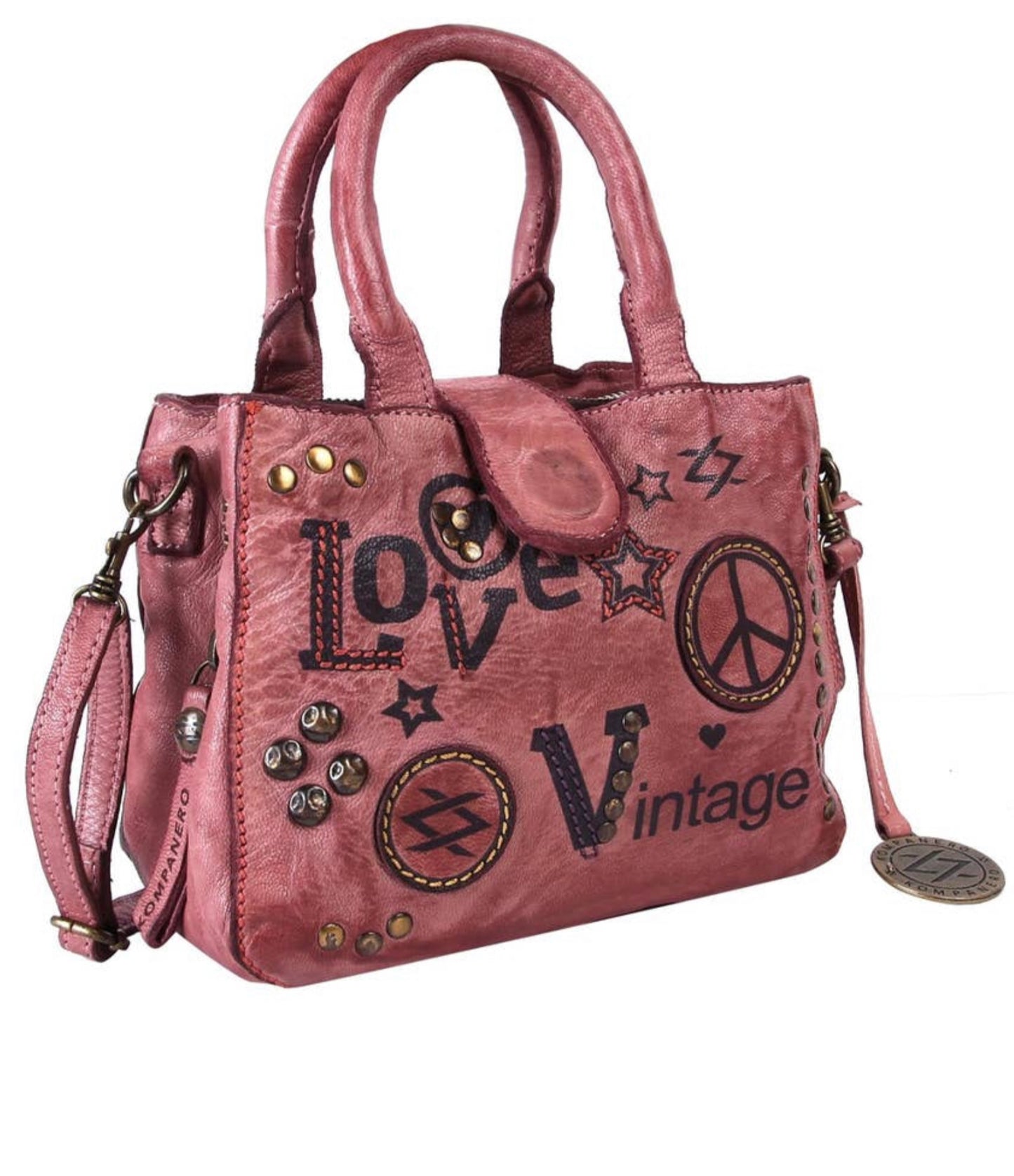 Hazel Love Vintage Leather Handbag-Handbags-PANTIESANDPUMPS.COM