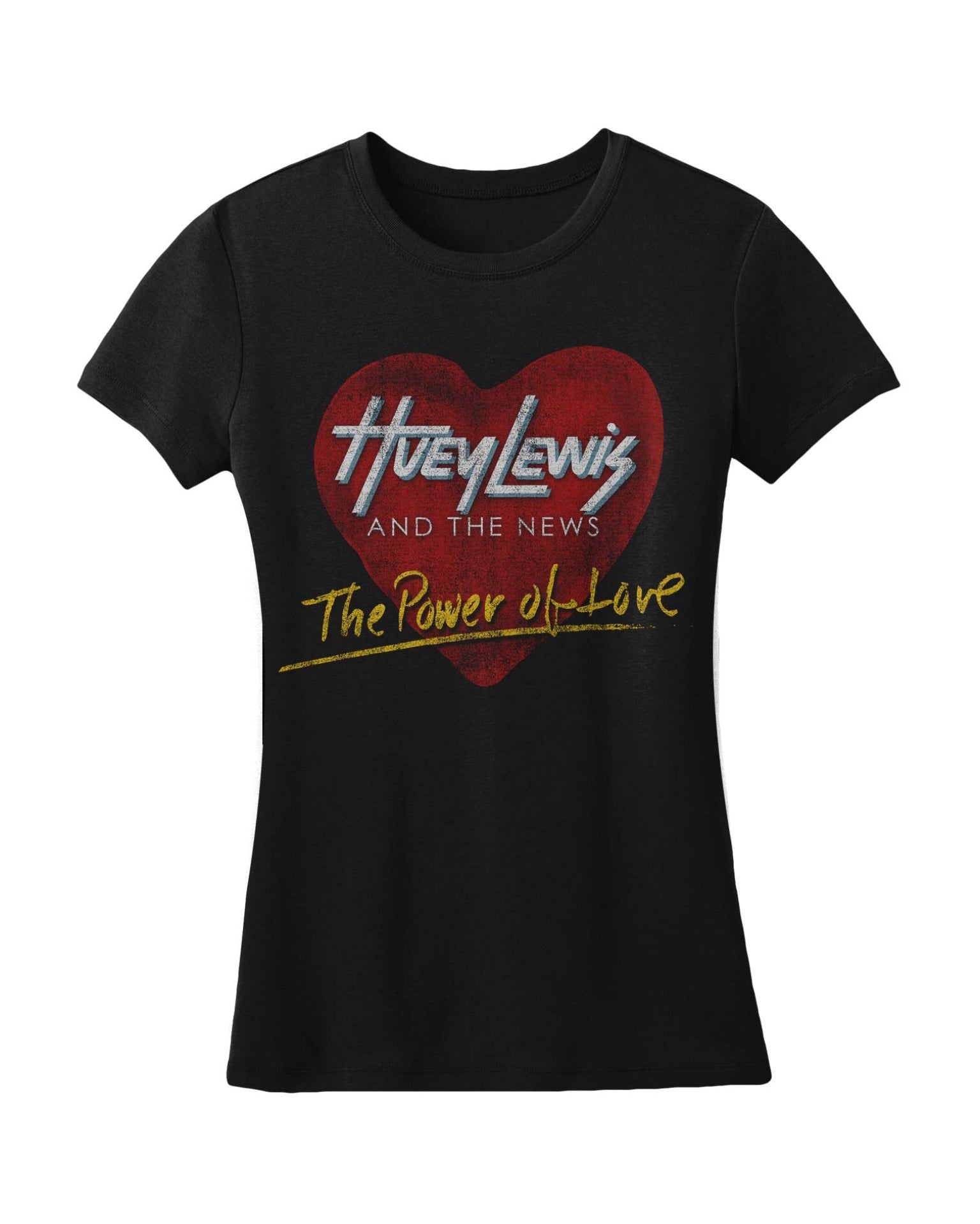 Huey Lewis and the News Power Of Love Women’s Crew-T-Shirts-PANTIESANDPUMPS.COM