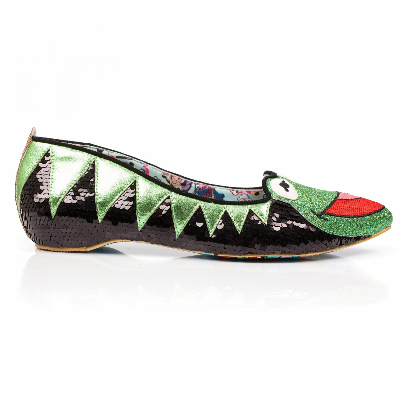 Irregular Choice Muppets Kermit The Frog Flats-Footwear-PANTIESANDPUMPS.COM