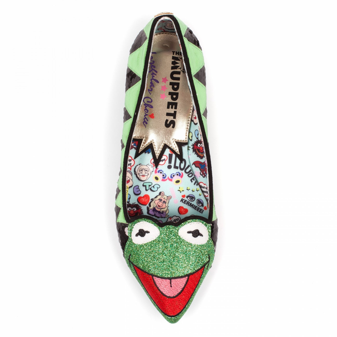 Irregular Choice Muppets Kermit The Frog Flats-Footwear-PANTIESANDPUMPS.COM
