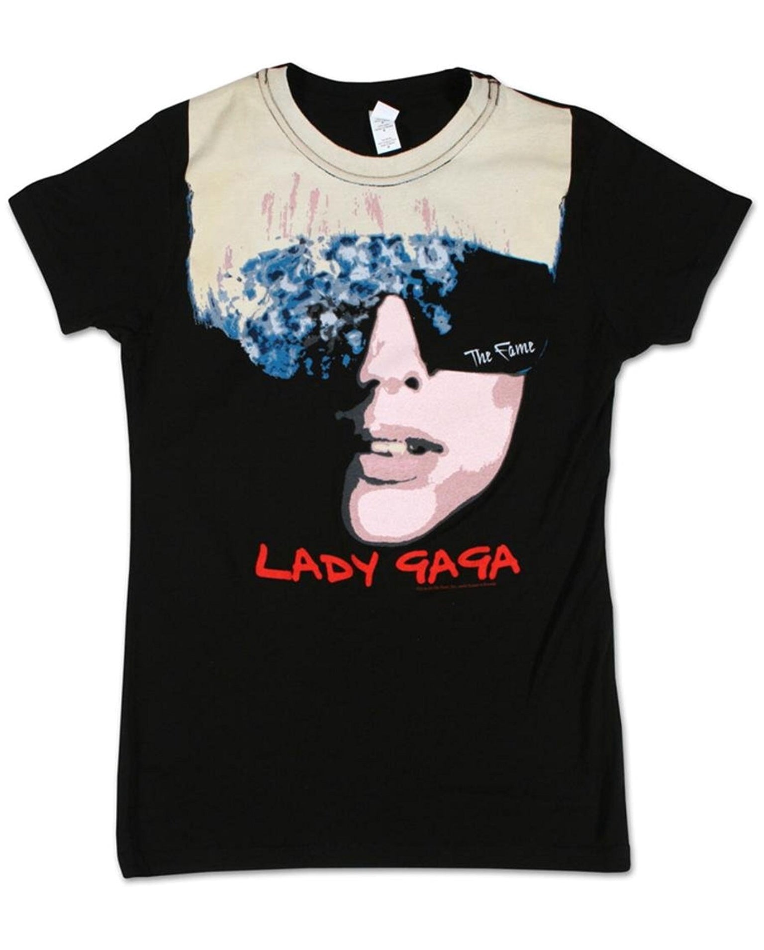 Lady Gaga Fame Black T-Shirt-T-Shirts-PANTIESANDPUMPS.COM