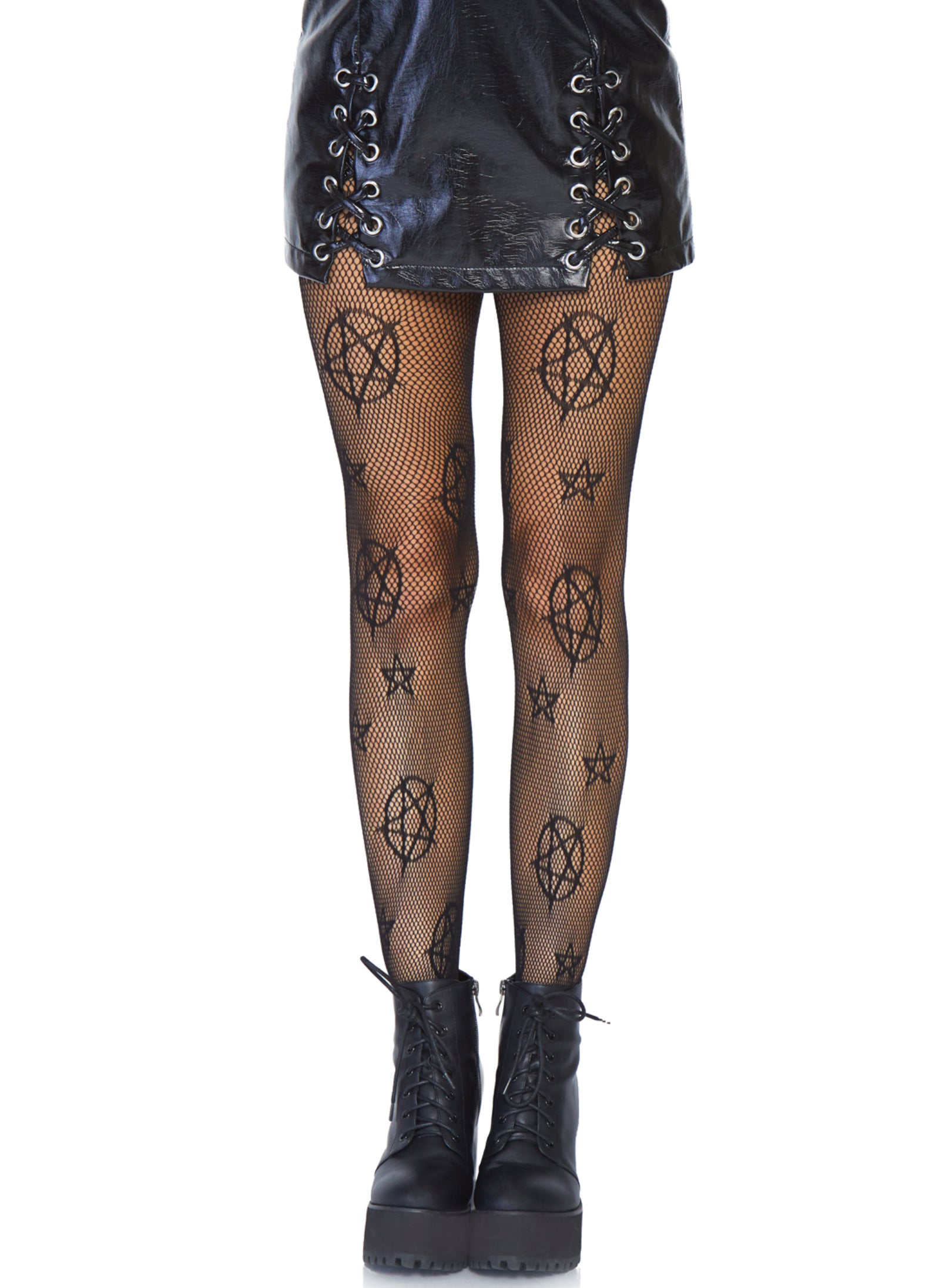 Occult Net Tights-Hosiery-PANTIESANDPUMPS.COM