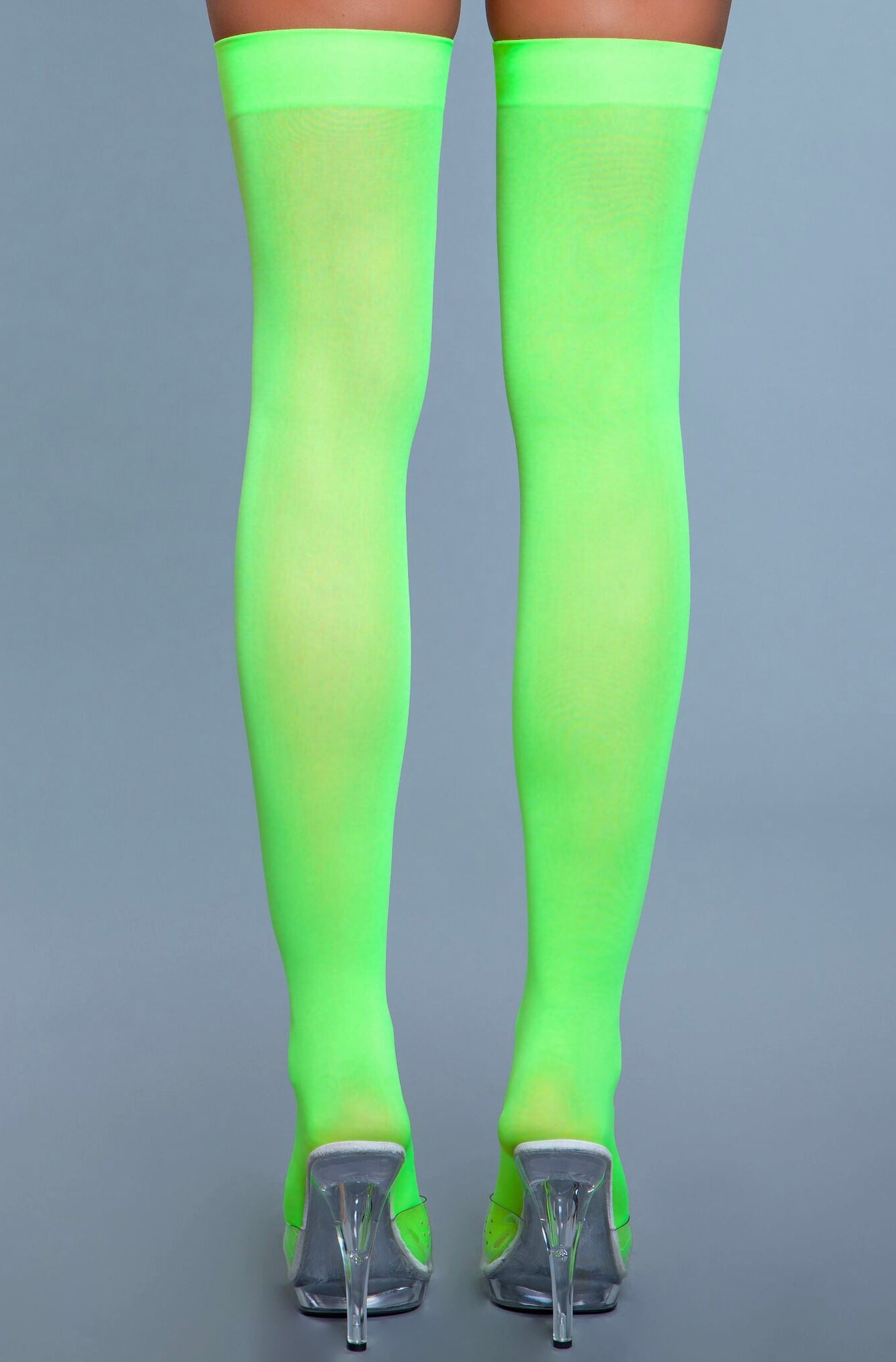 Opaque Nylon Thigh Highs-Legwear & Socks-PANTIESANDPUMPS.COM