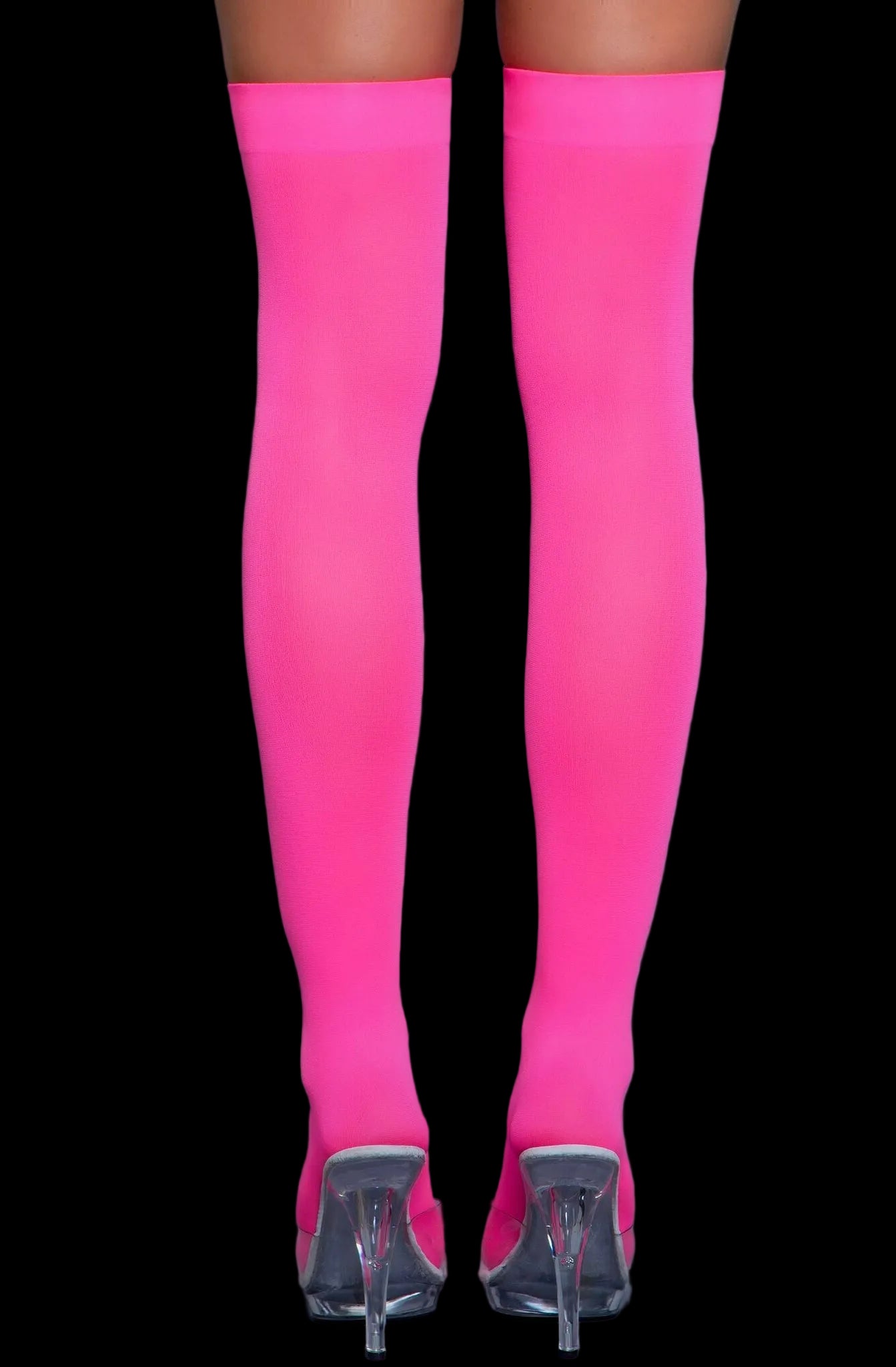 Opaque Nylon Thigh Highs-Legwear & Socks-PANTIESANDPUMPS.COM