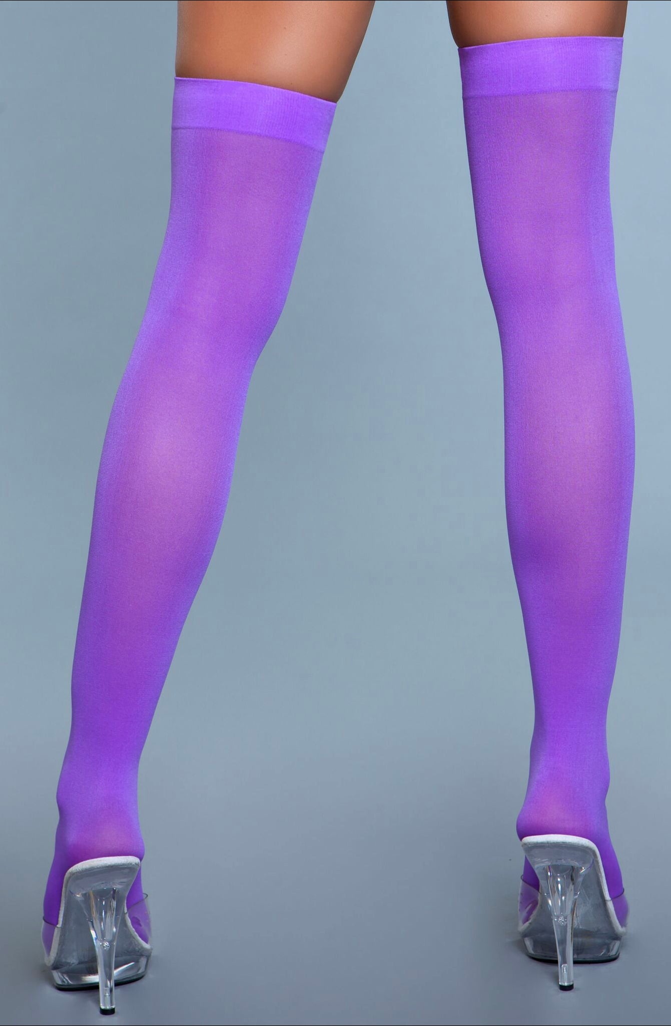 Opaque Nylon Thigh Highs-Legwear & Socks-PANTIESANDPUMPS.COM
