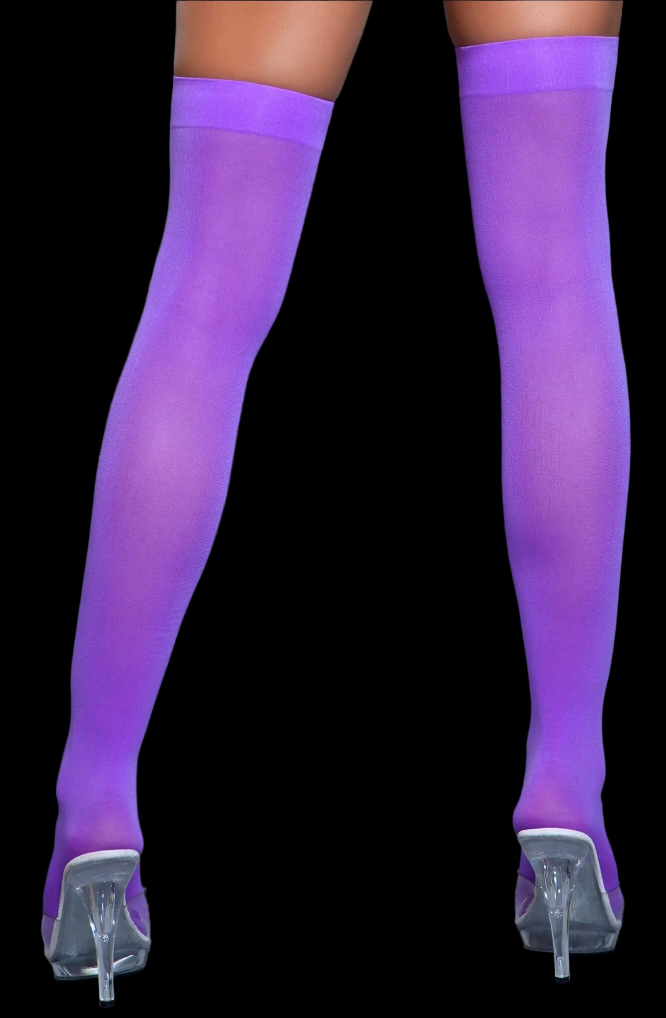 Opaque Nylon Thigh Highs-Legwear & Socks-PANTIESANDPUMPS.COM