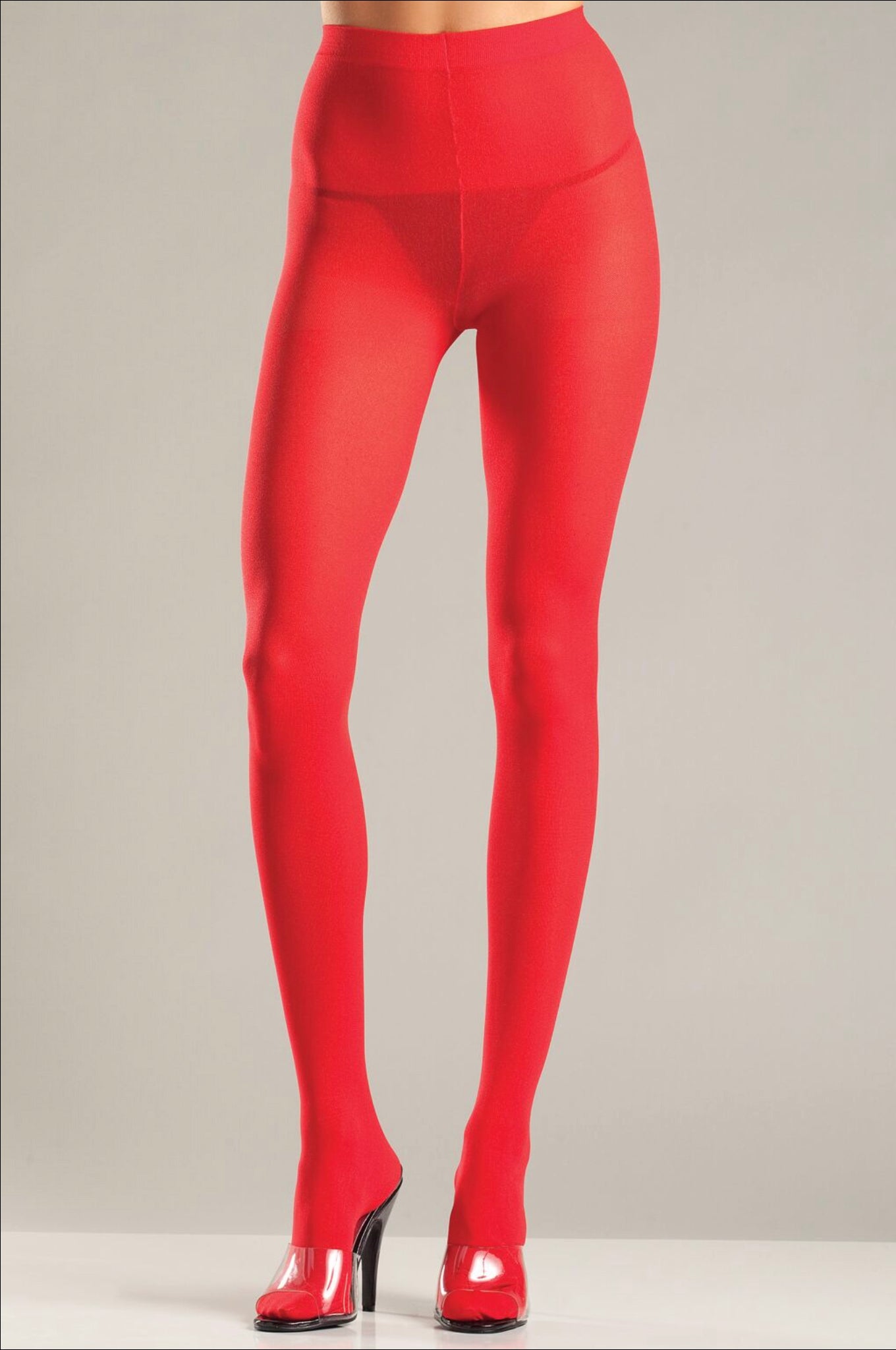Opaque Solid Color Pantyhose-Legwear & Socks-PANTIESANDPUMPS.COM